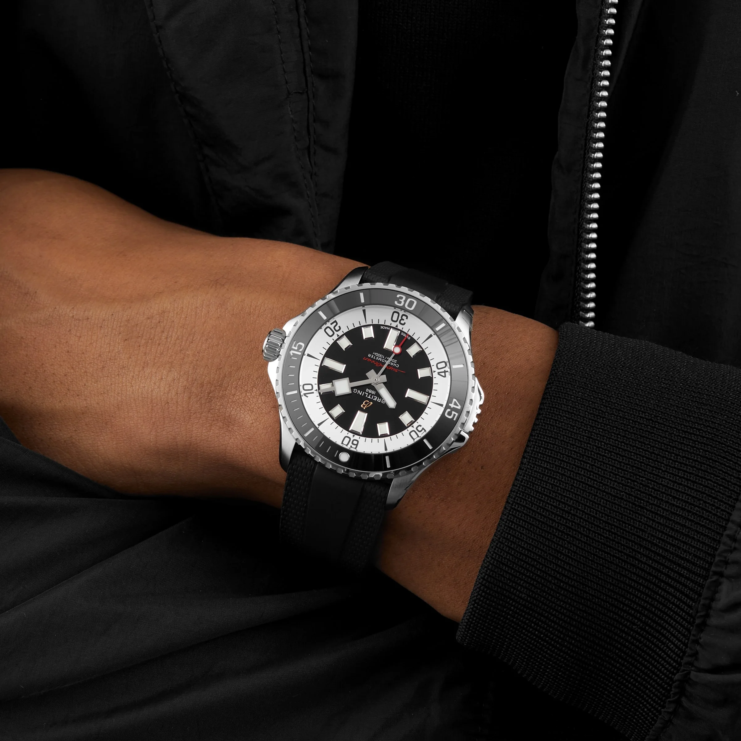 Superocean Automatic 46 | 46mm, Steel, Rubber, Black Dial - Image 6