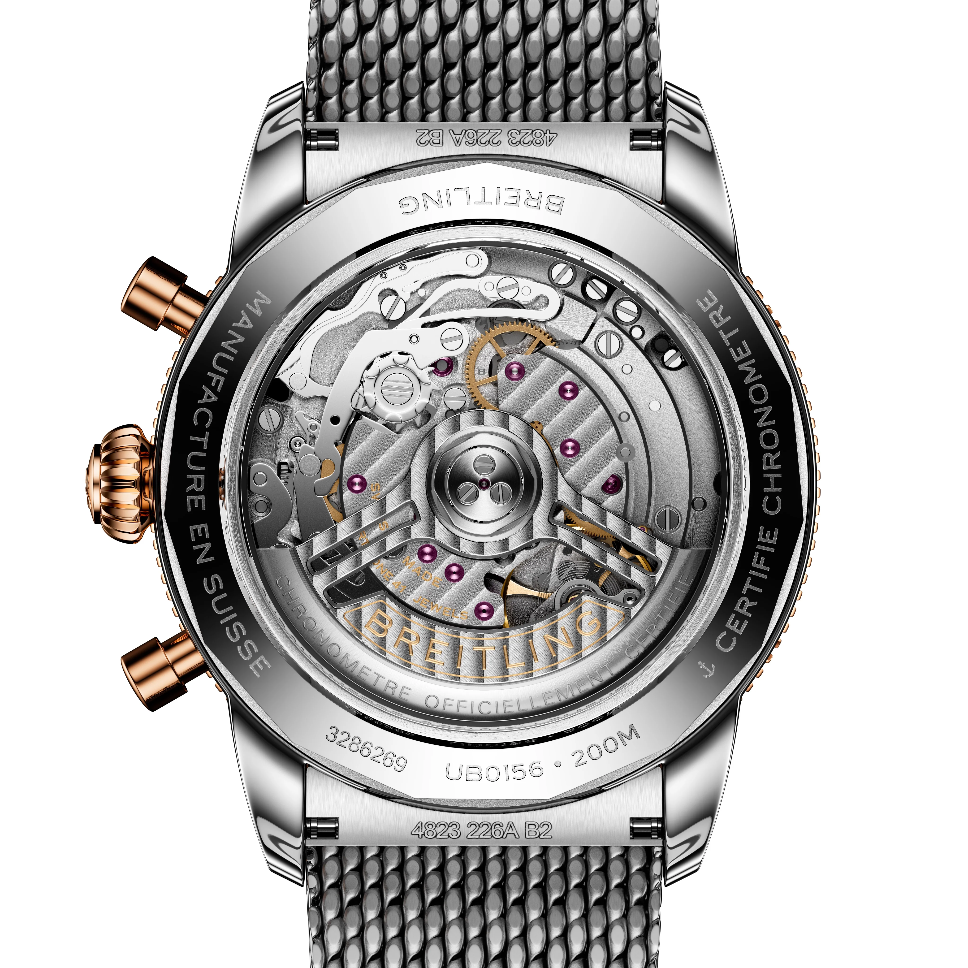Superocean Heritage B01 Chronograph 42 | 42mm, Two-Tone Steel & 18K Rose Gold, Steel, Black Dial - Image 2