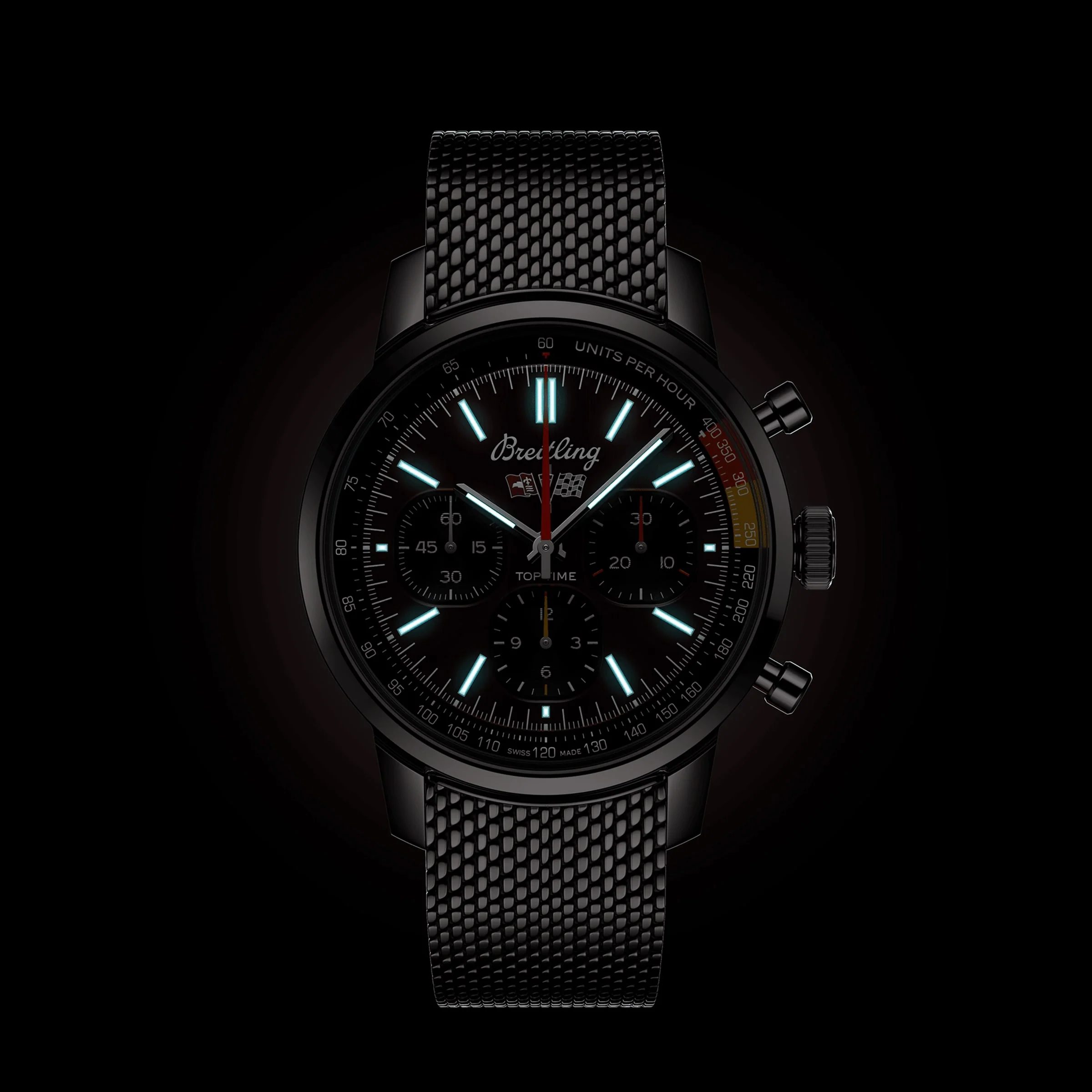 Top Time B01 Chevrolet Corvette | 41mm, Steel, Red Dial - Image 5