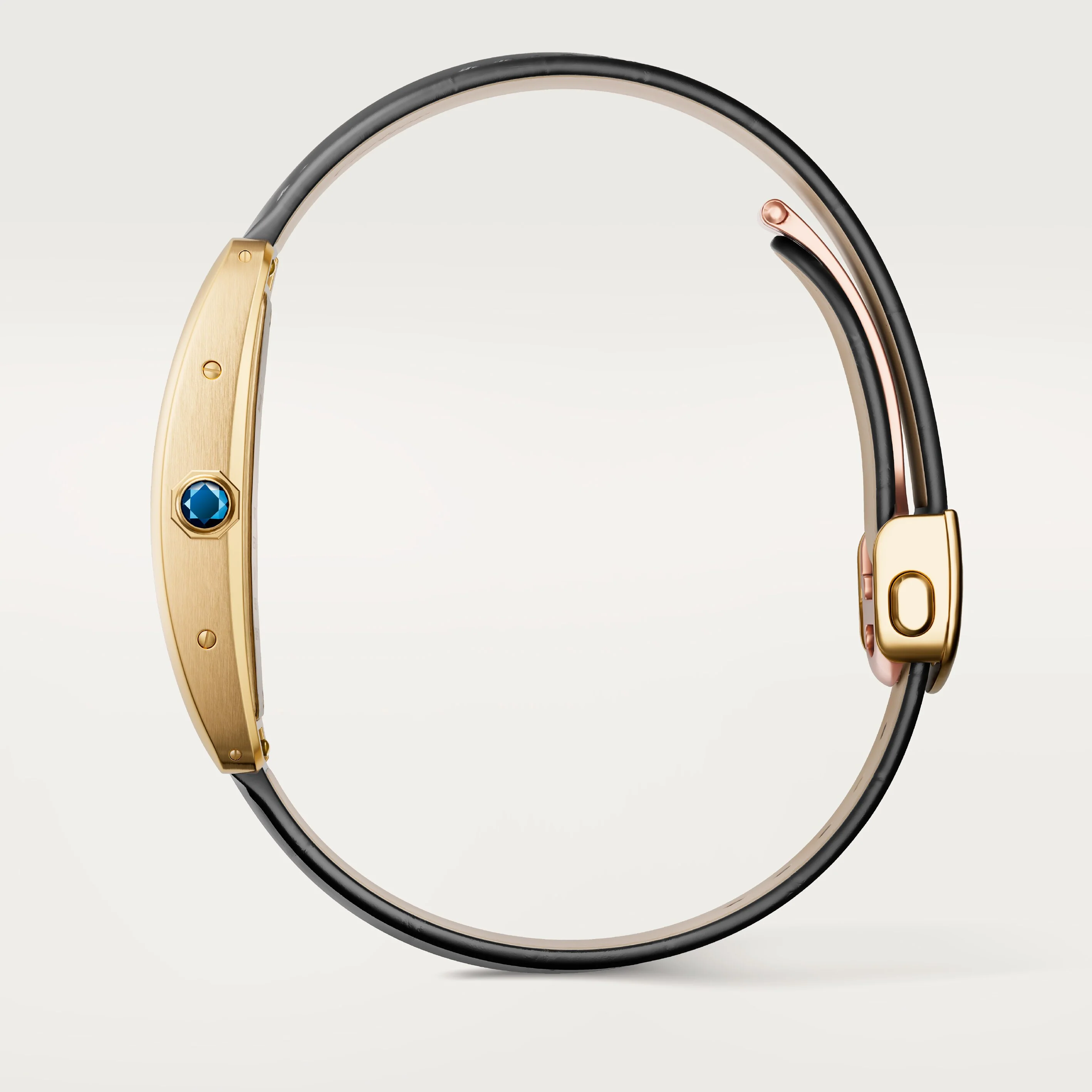 Tank Américaine Large Model | 24.5mm, 18K Yellow Gold, Leather, Grey Dial - Image 4