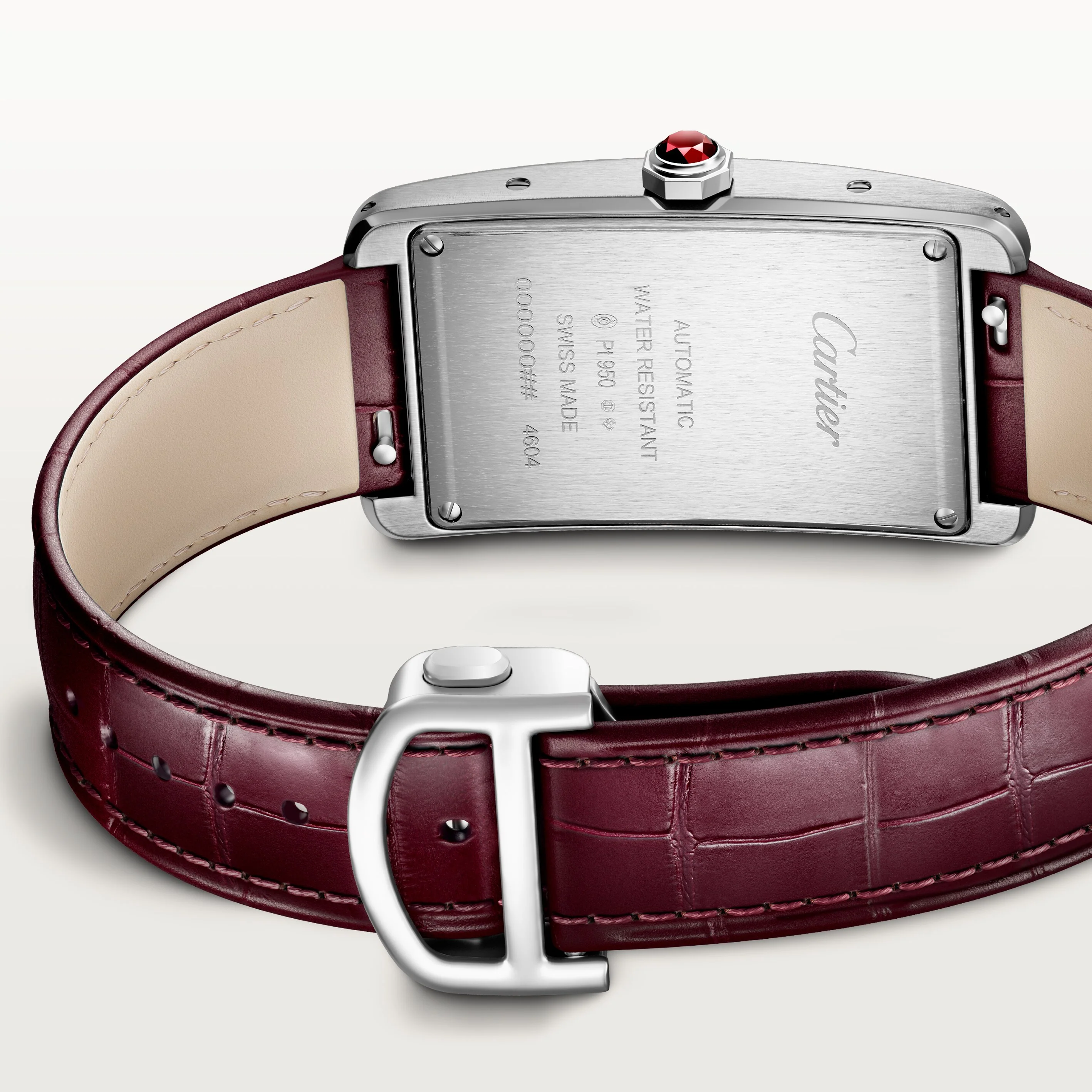 Tank Américaine Large Model | 24.5mm, Platinum, Leather, Cream Dial - Image 3