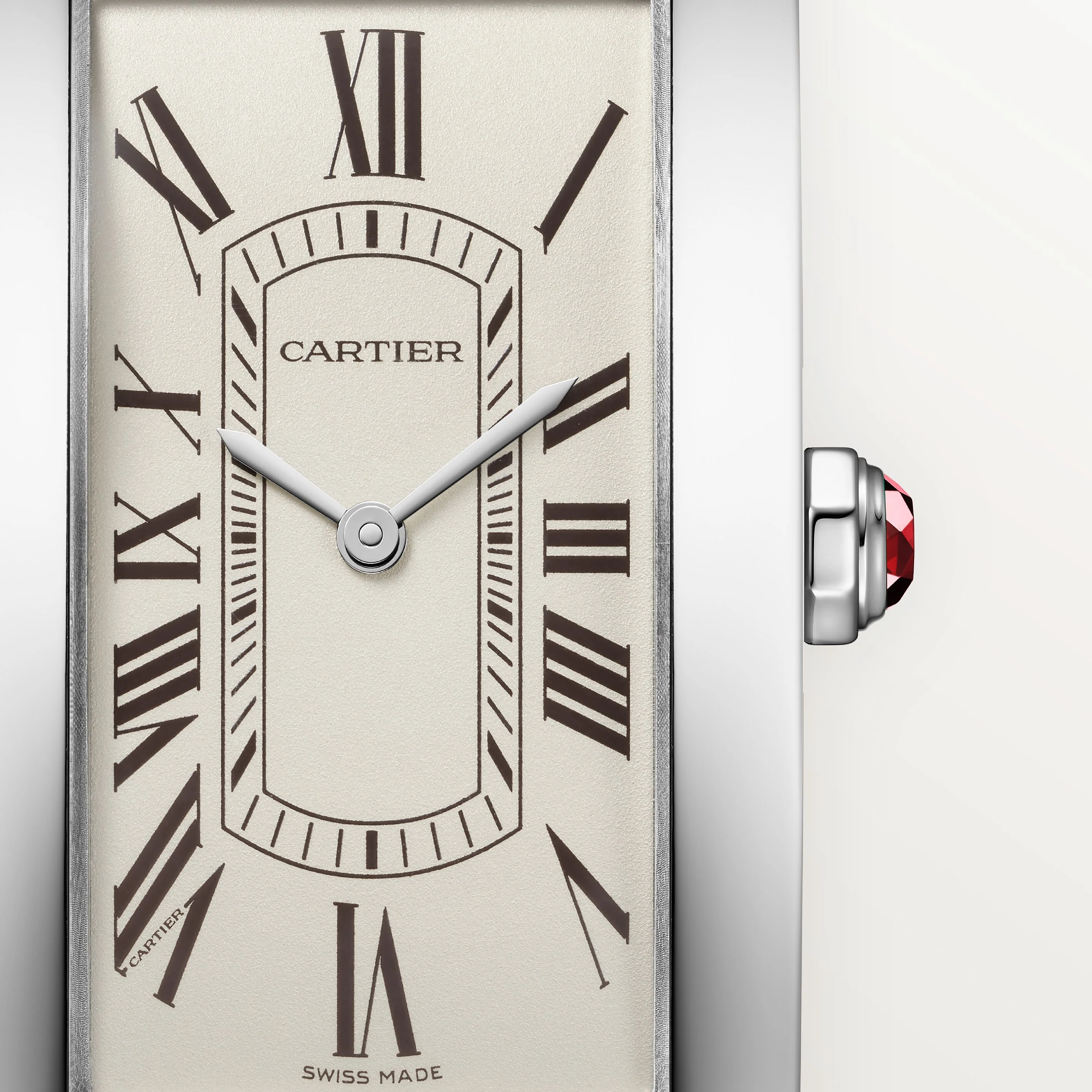 Tank Américaine Large Model | 24.5mm, Platinum, Leather, Cream Dial - Image 6