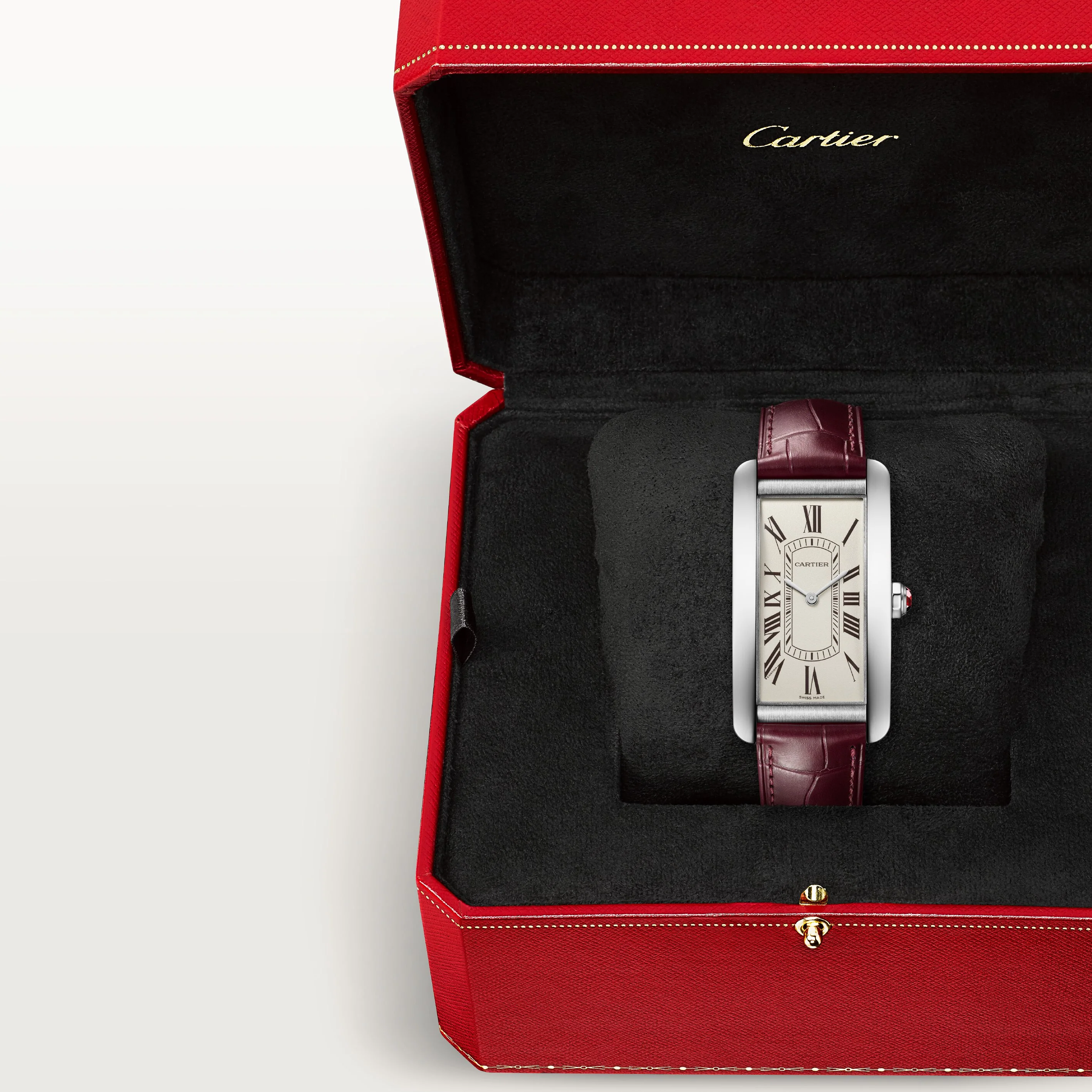 Tank Américaine Large Model | 24.5mm, Platinum, Leather, Cream Dial - Image 7