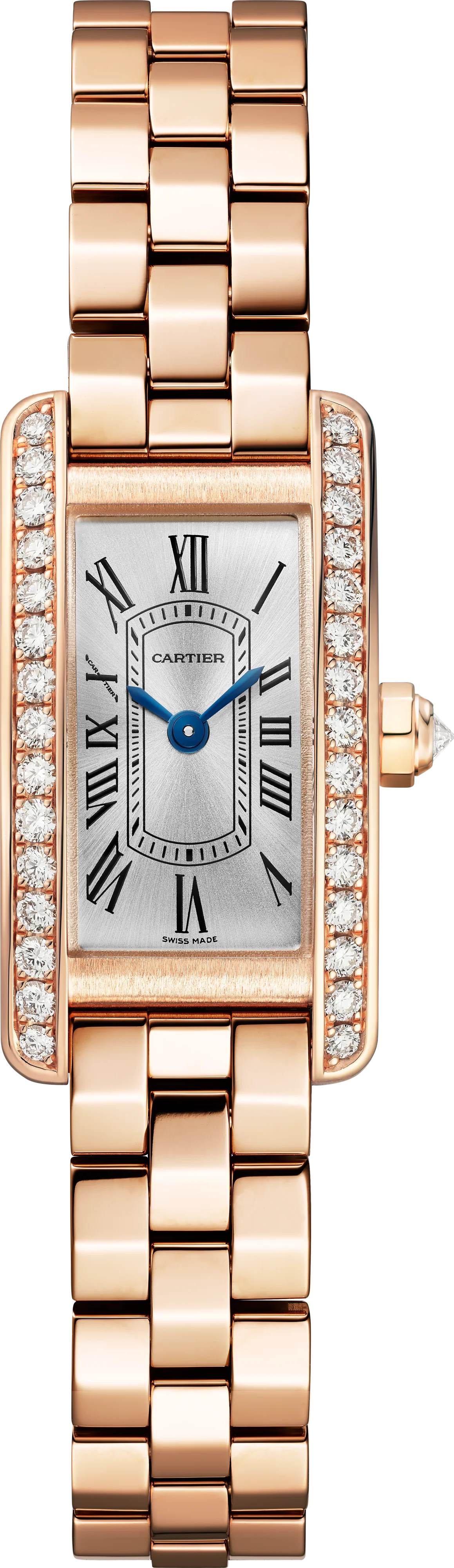 Tank Américaine Mini Model | 15mm, 18K Rose Gold, Silver Dial - Image 2