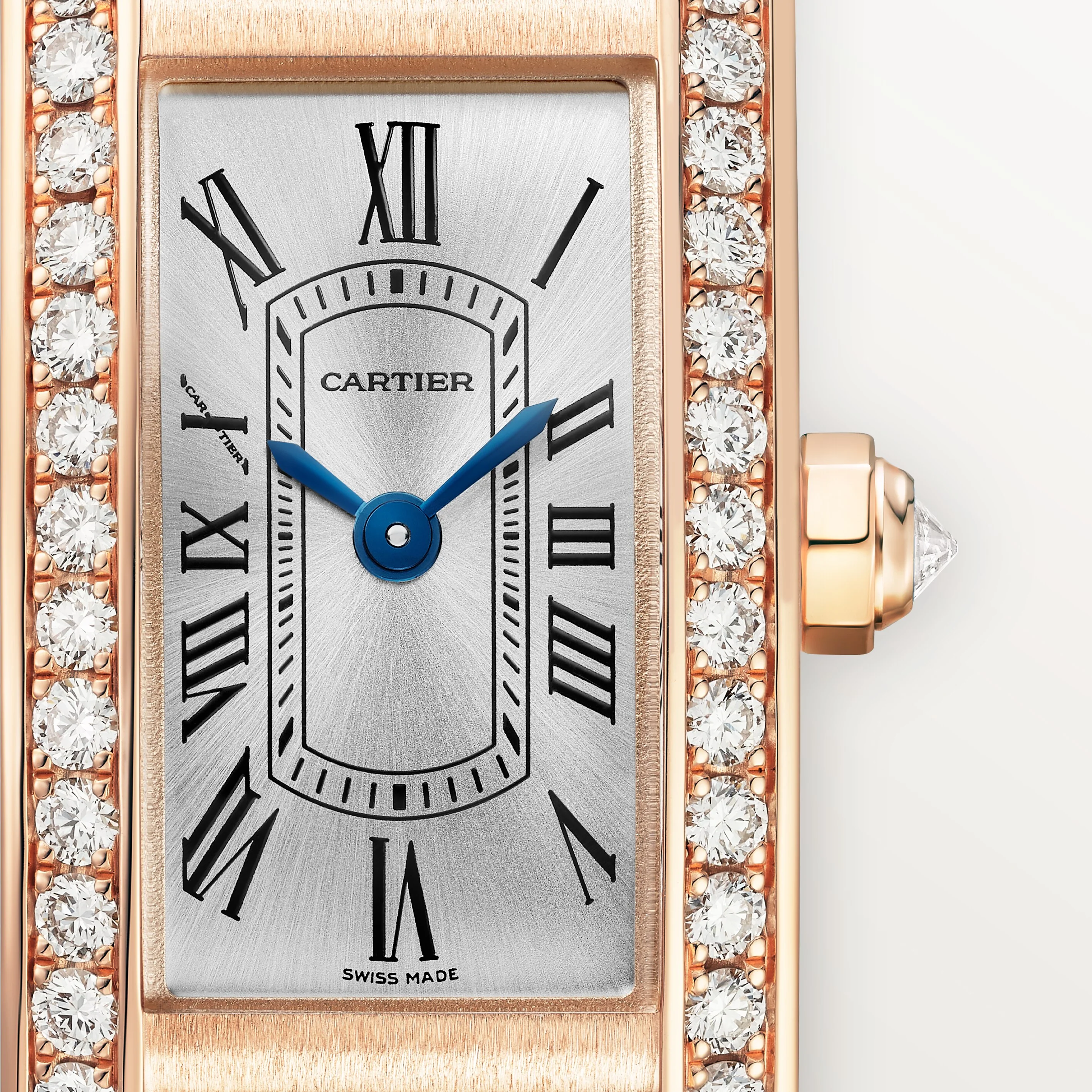 Tank Américaine Mini Model | 15mm, 18K Rose Gold, Silver Dial - Image 3