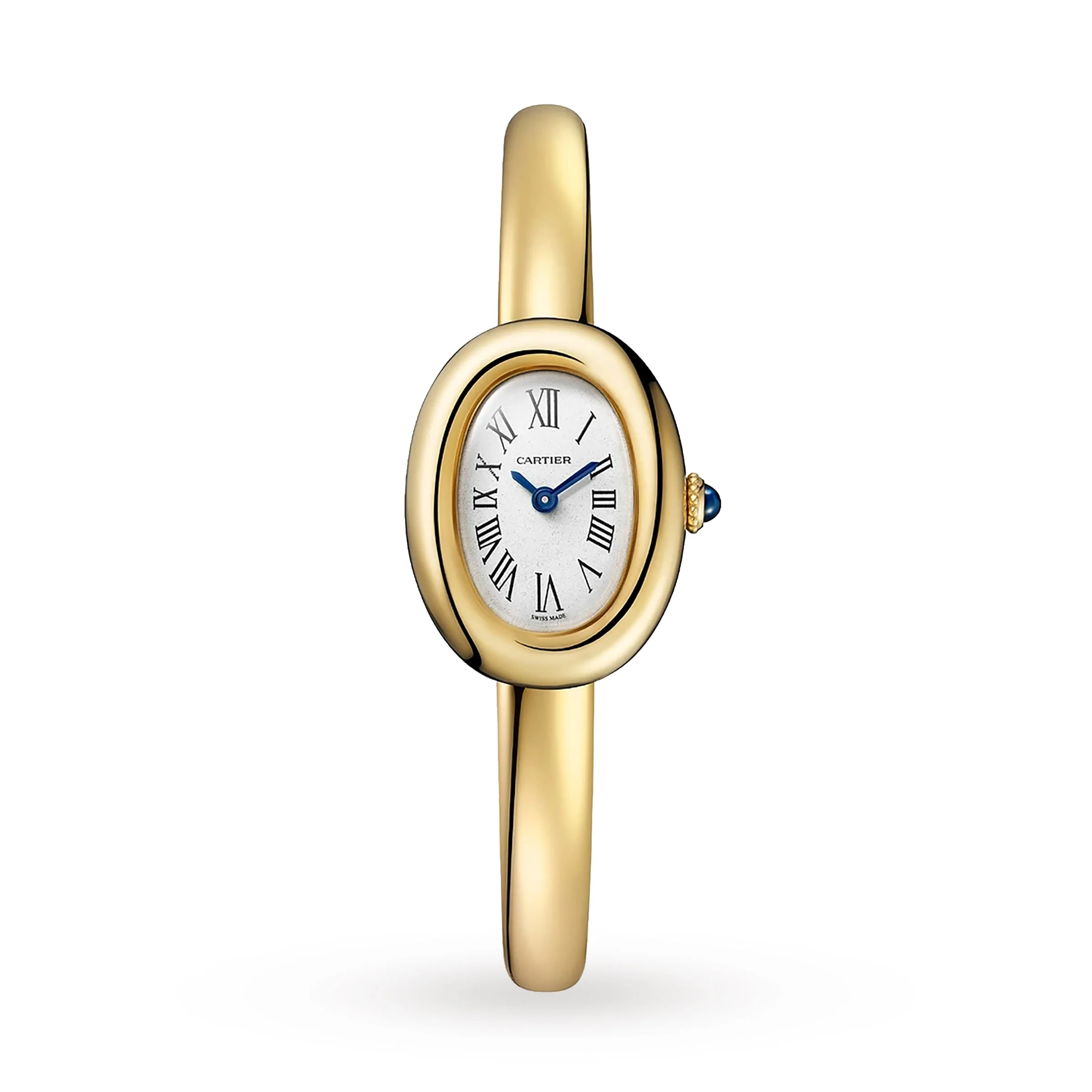 Baignoire Mini Model (Size 15) | 18.5mm, 18K Yellow Gold, White Dial