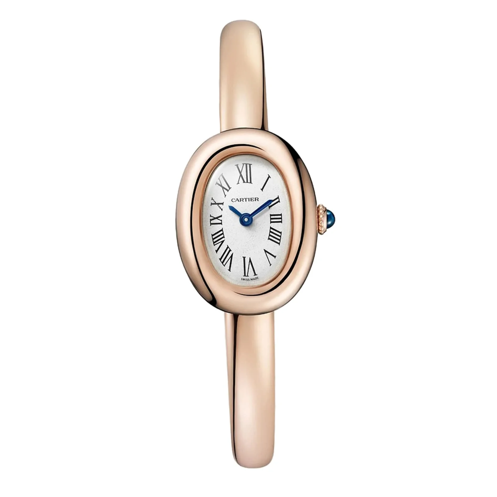 Baignoire Mini Model (Size 16) | 18.5mm, 18K Rose Gold, White Dial
