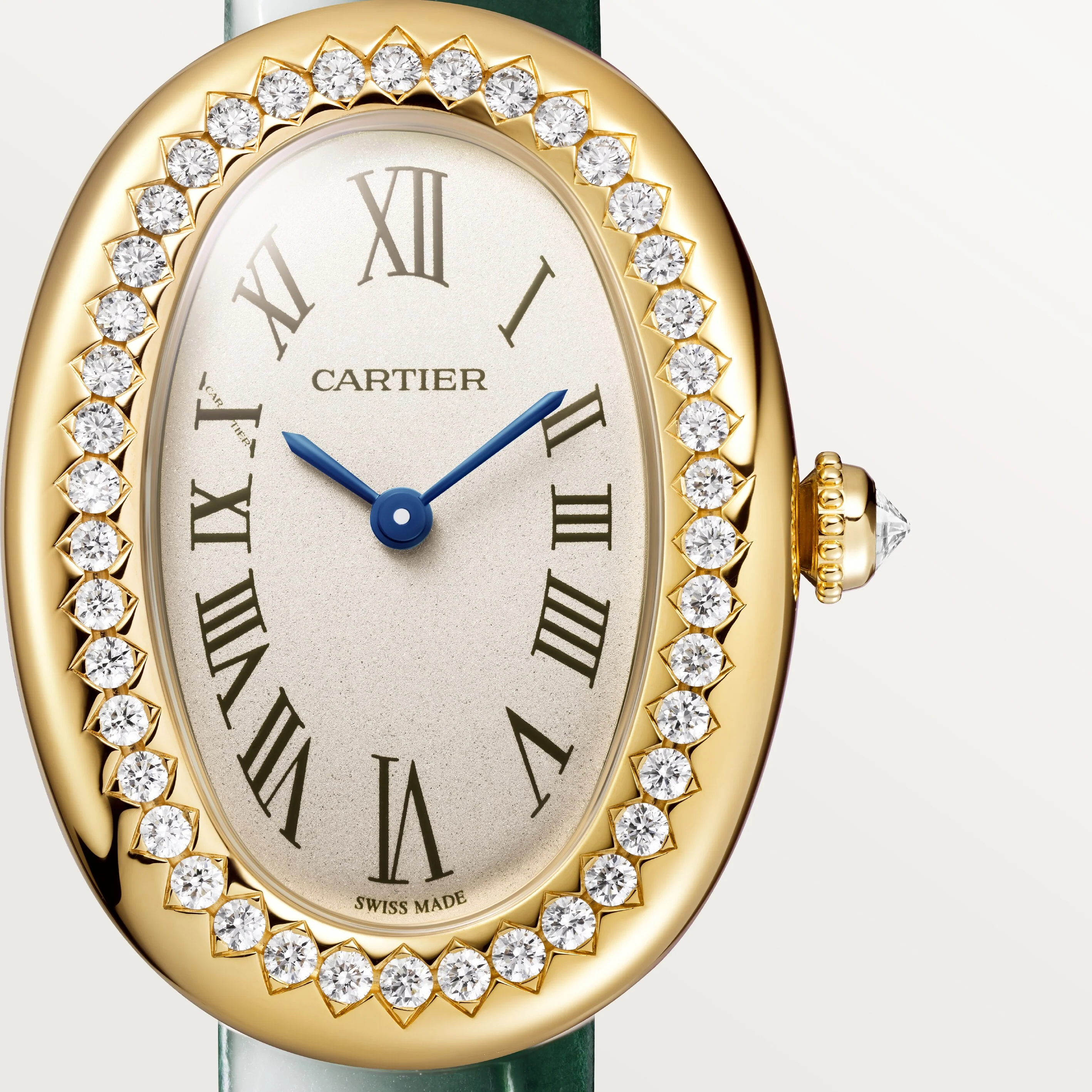 Baignoire Allongèe | 23mm, 18K Yellow Gold, Leather, Silvered Dial - Image 5