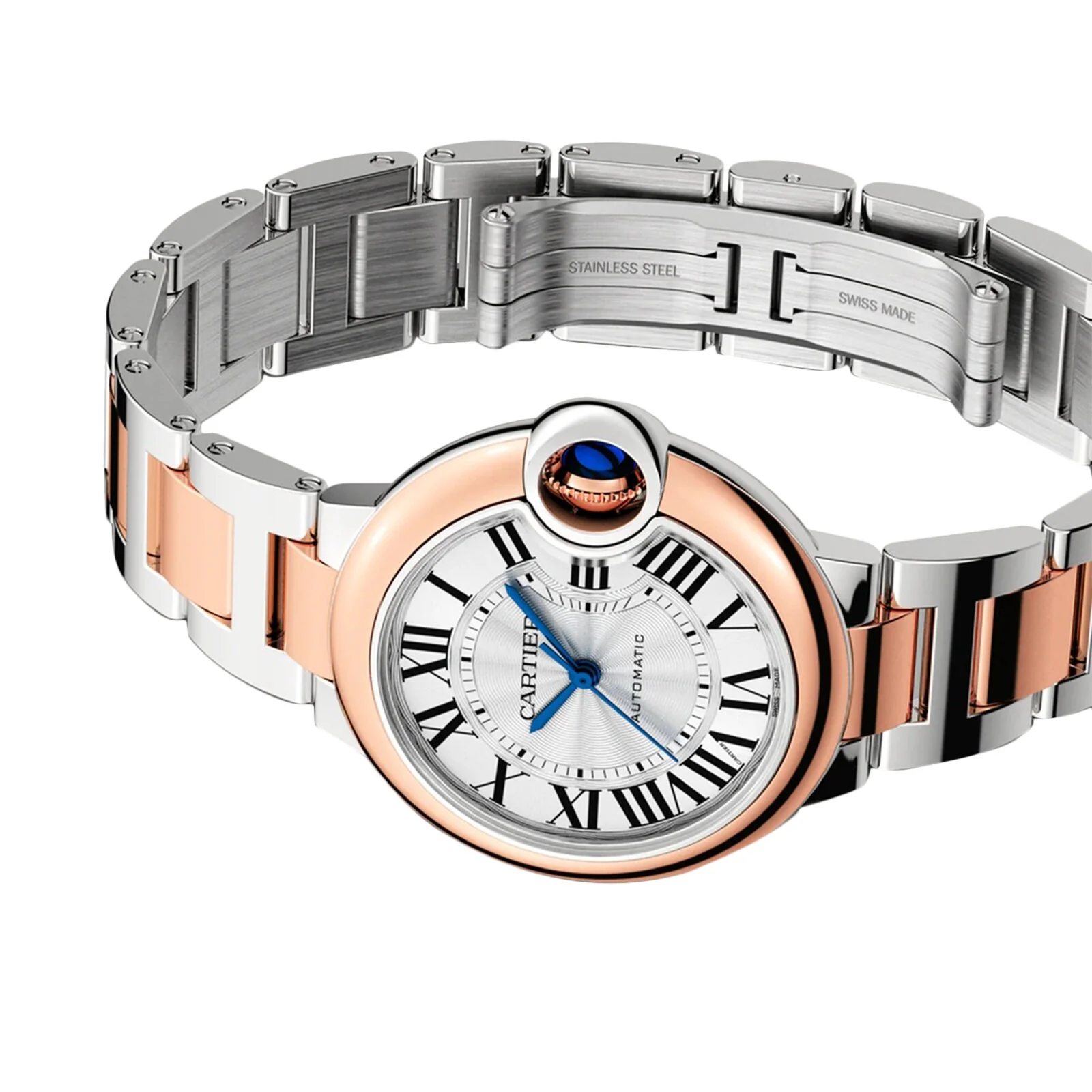 Ballon Bleu de Cartier 33 | 33mm, Two-Tone Steel & 18K Rose Gold, Silver Dial - Image 5