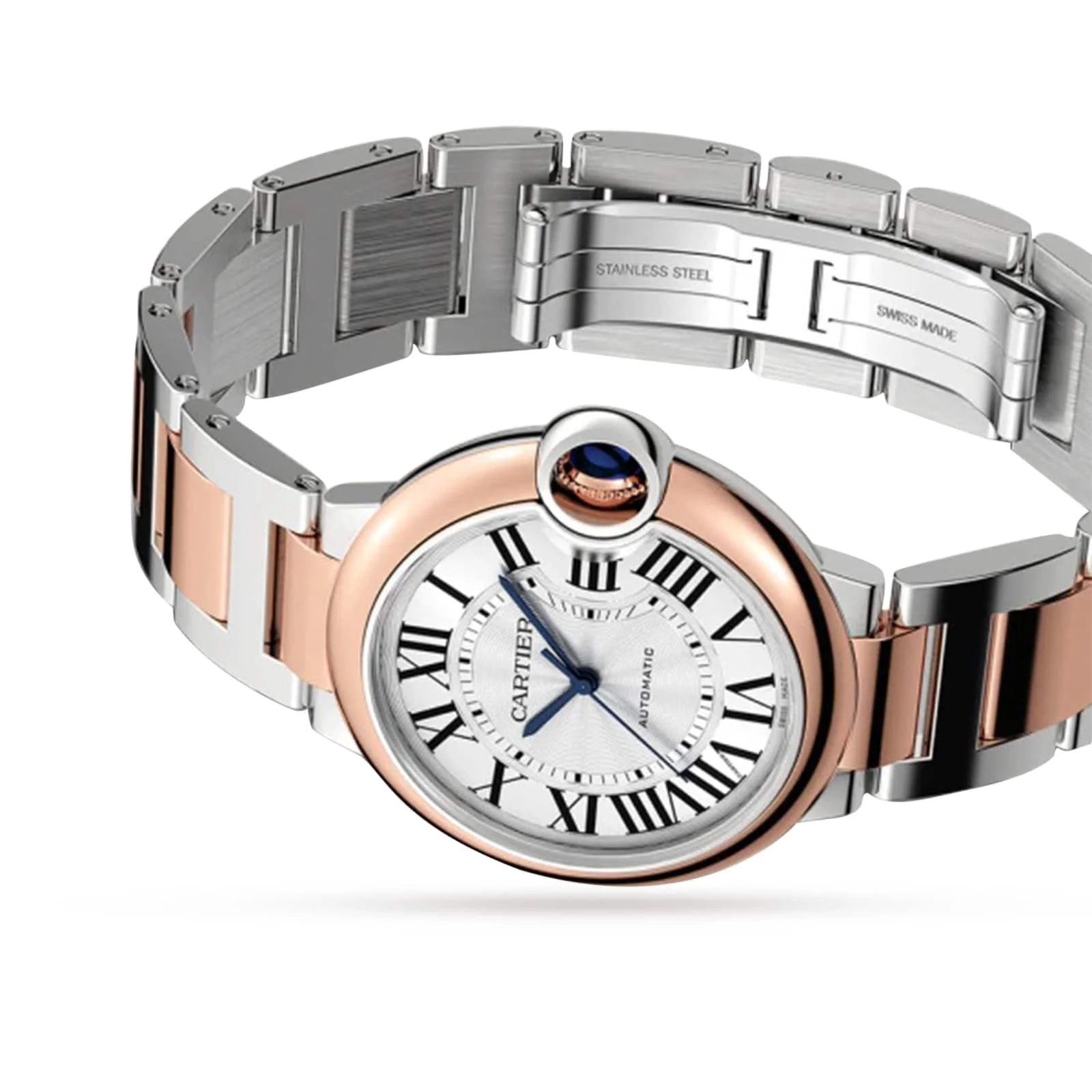 Ballon Bleu de Cartier 36 | 36mm, Two-Tone Steel & 18K Rose Gold, Silver Dial - Image 2