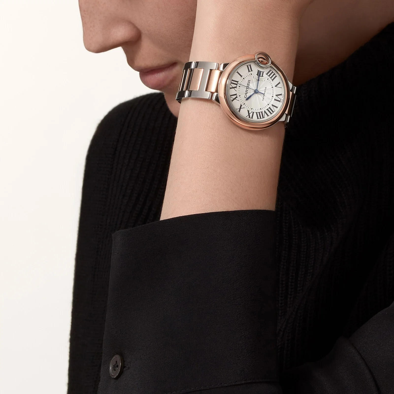 Ballon Bleu de Cartier 36 | 36mm, Two-Tone Steel & 18K Rose Gold, Silver Dial - Image 9