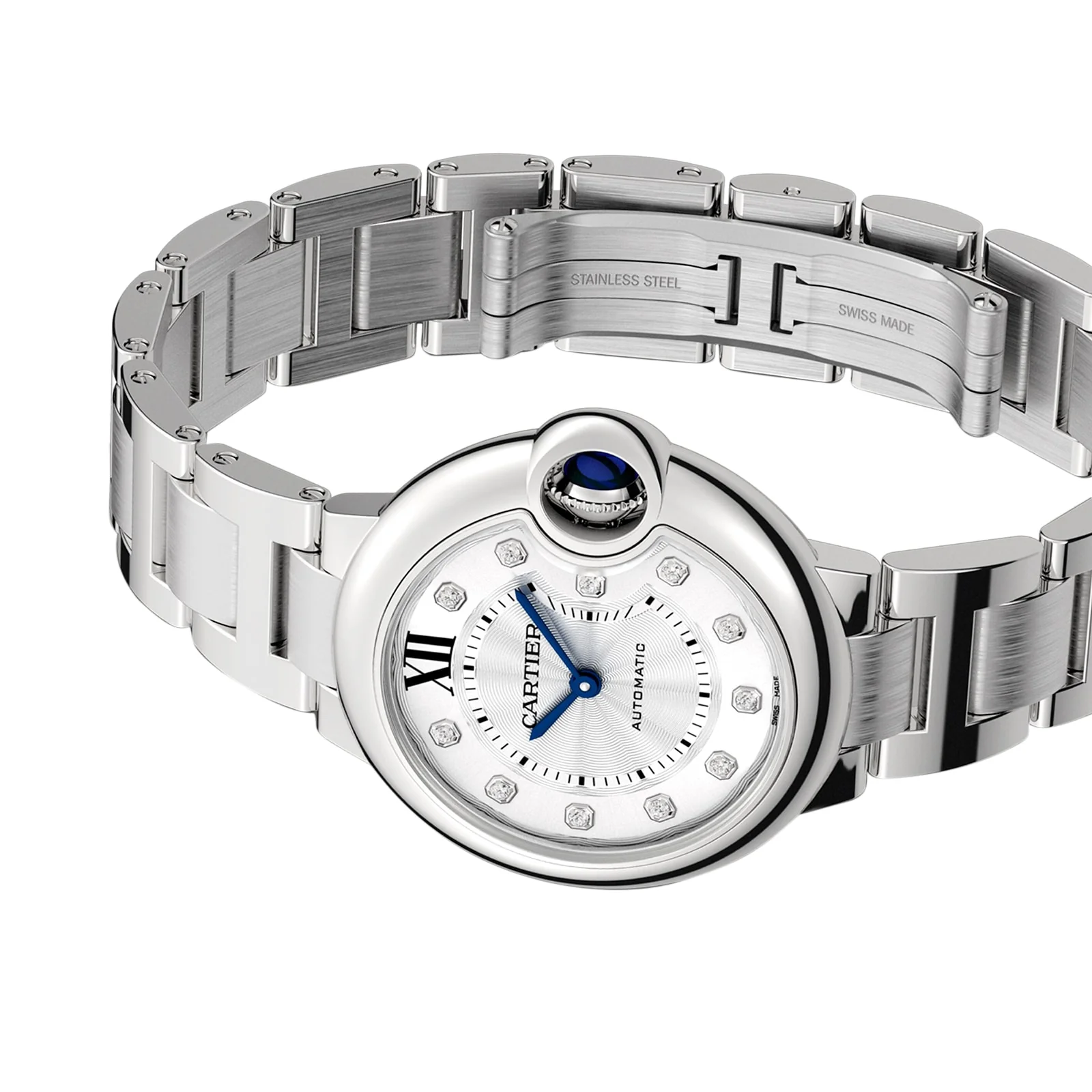 Ballon Bleu de Cartier 33 | 33mm, Steel, Diamond Silver Dial - Image 4