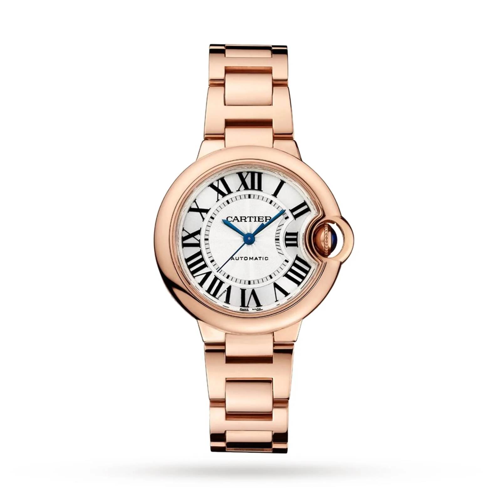Ballon Bleu de Cartier 33 | 33mm, 18K Rose Gold, Silver Dial