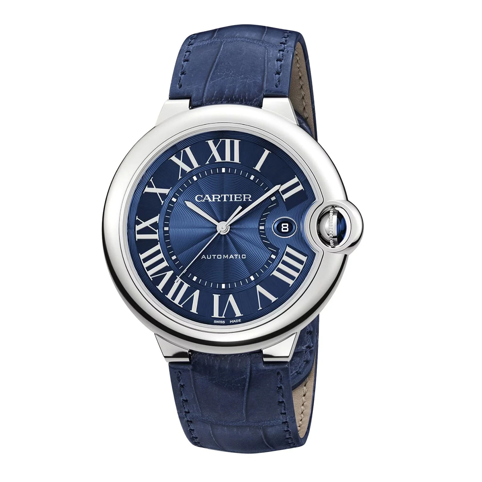 Ballon Bleu de Cartier | 42mm, Steel, Alligator Leather, Blue Dial - Image 2