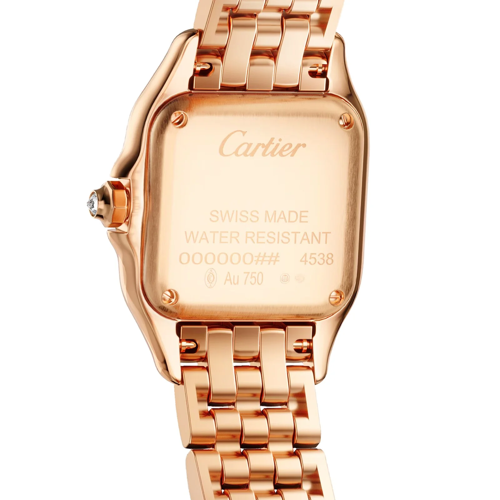 Panthère de Cartier Small Model | 22mm, 18K Rose Gold, Diamond Silver Dial - Image 3