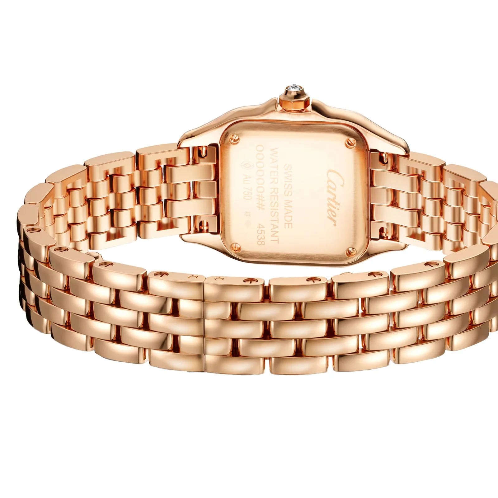 Panthère de Cartier Small Model | 22mm, 18K Rose Gold, Diamond Silver Dial - Image 4