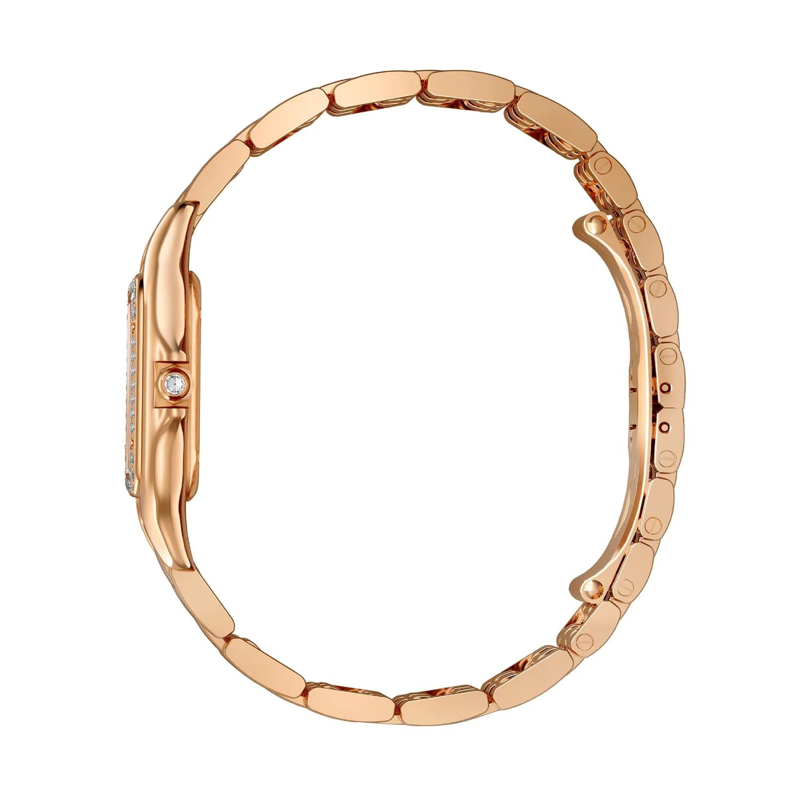 Panthère de Cartier Small Model | 22mm, 18K Rose Gold, Diamond Silver Dial - Image 5