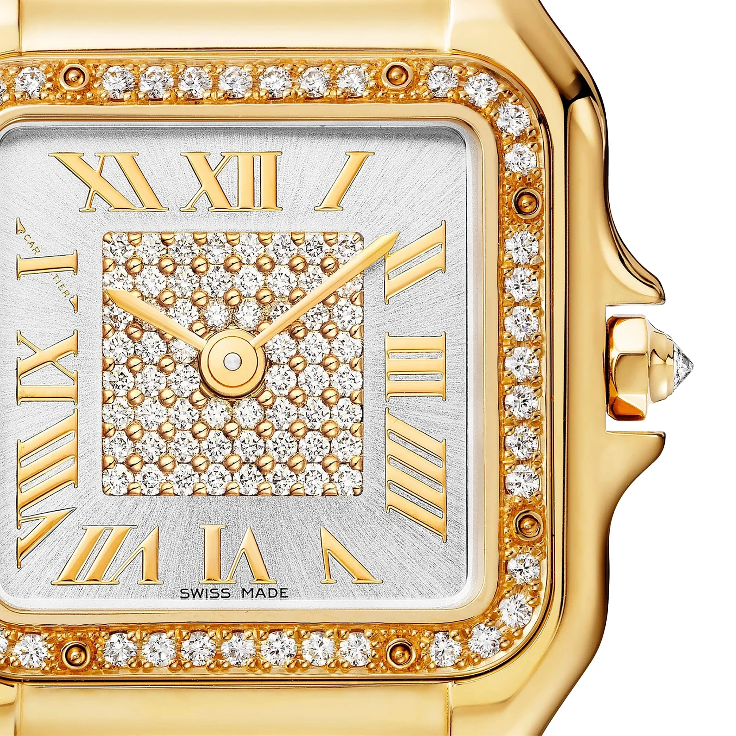 Panthère de Cartier Medium Model | 27mm, 18K Yellow Gold, Diamond Silver Dial - Image 5