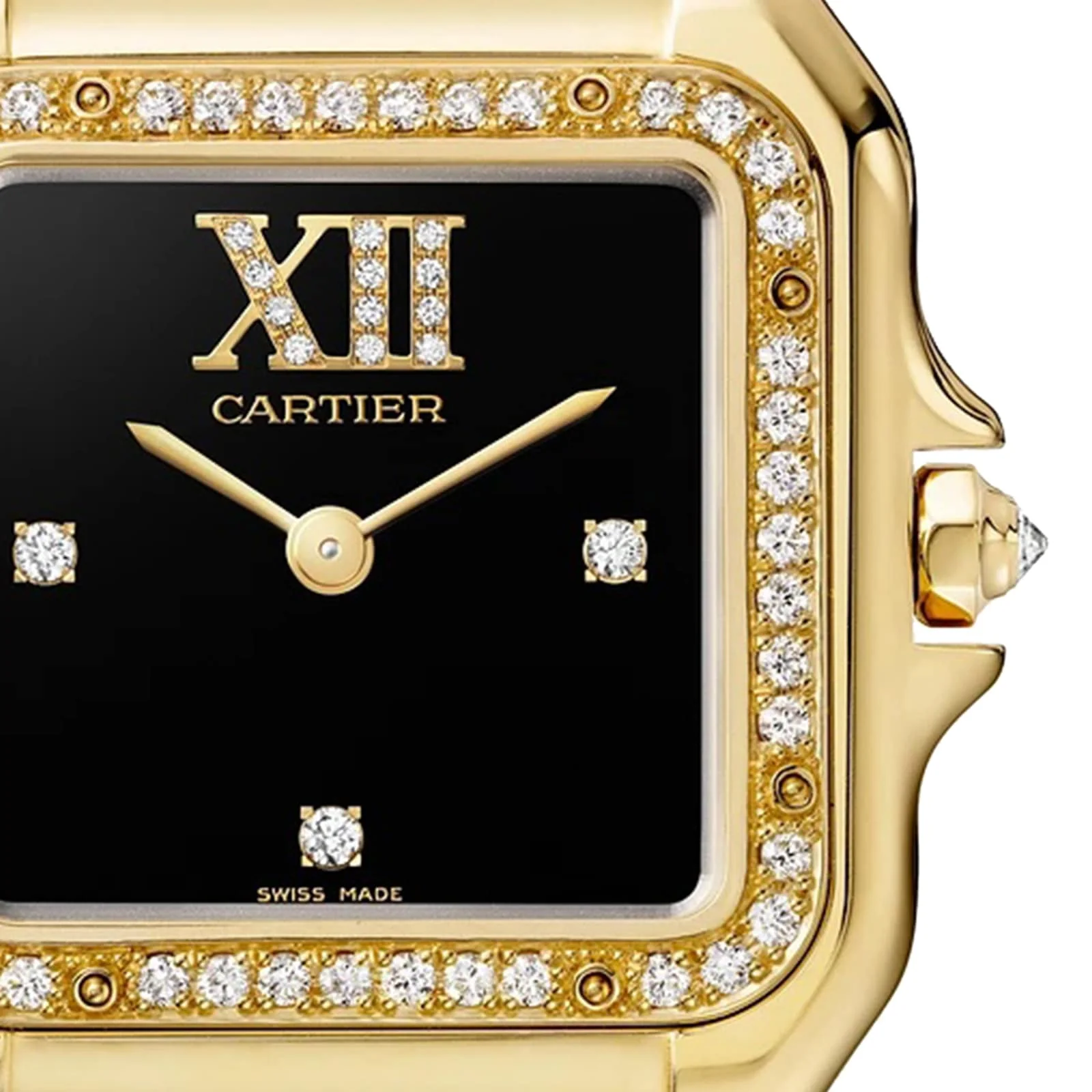 Panthère de Cartier Medium Model | 27mm, 18K Yellow Gold, Diamond Black Dial - Image 2