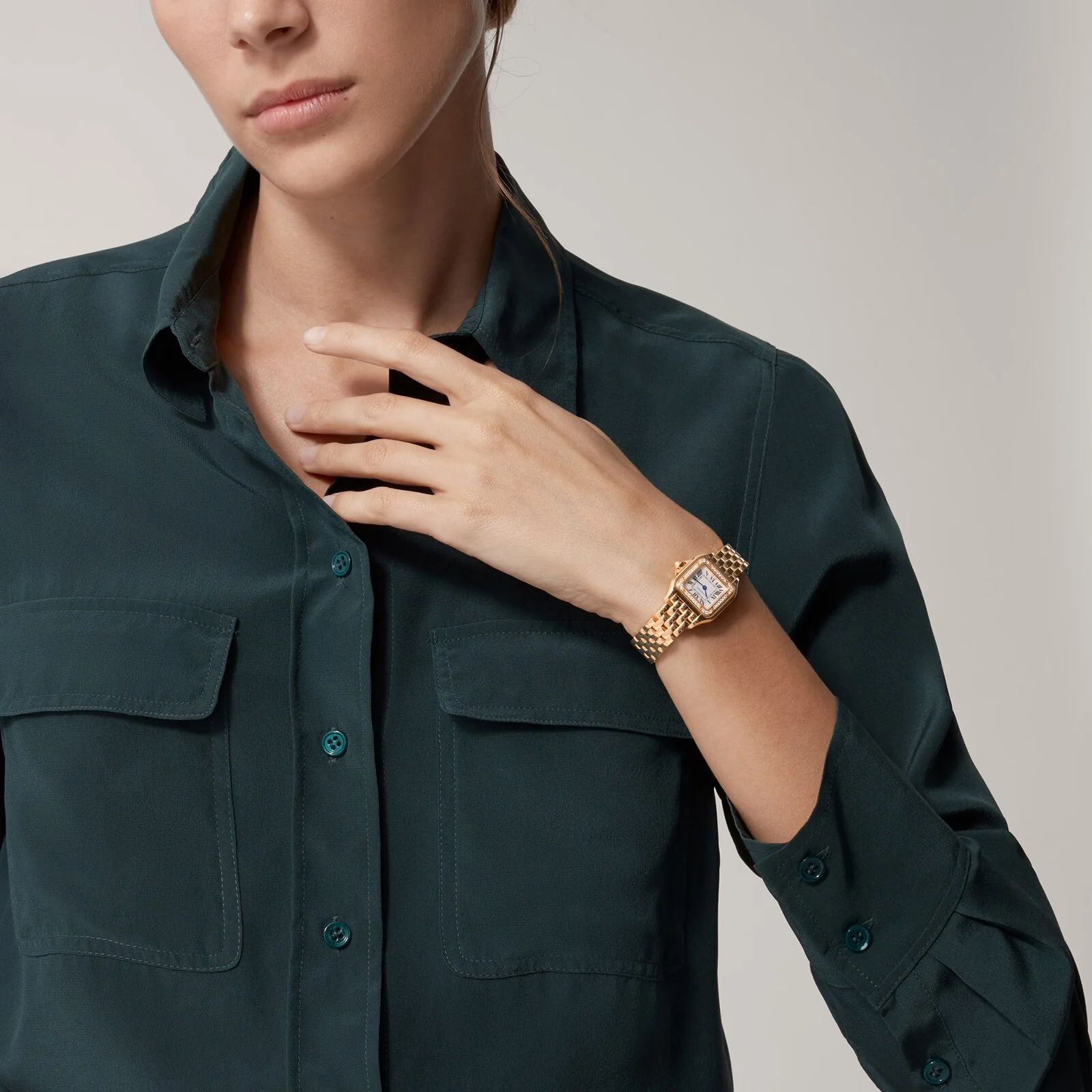 Panthère de Cartier Small model | 22mm, 18K Rose Gold, White Dial - Image 6