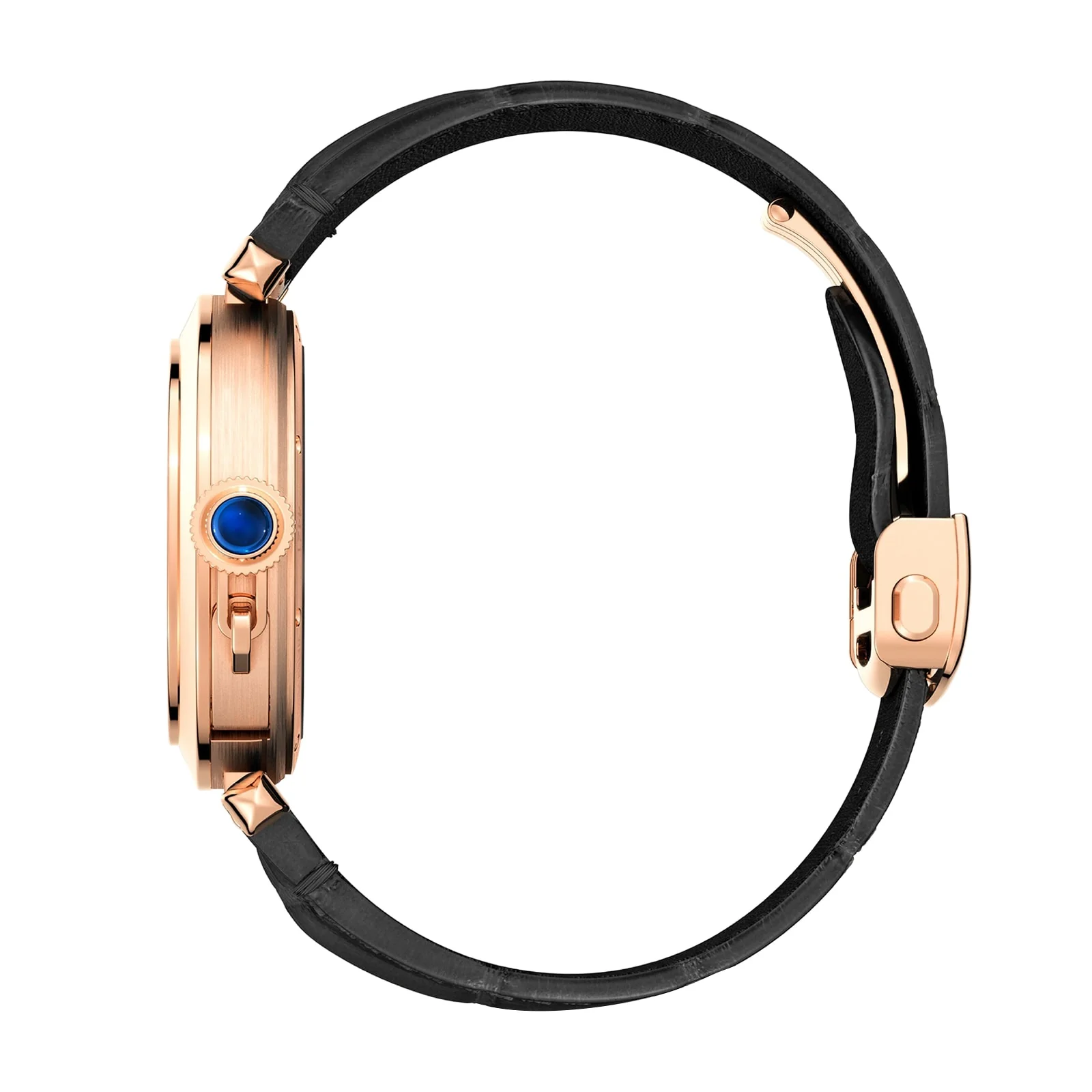 Pasha de Cartier | 41mm, 18K Rose Gold, Leather, Silver Dial - Image 5
