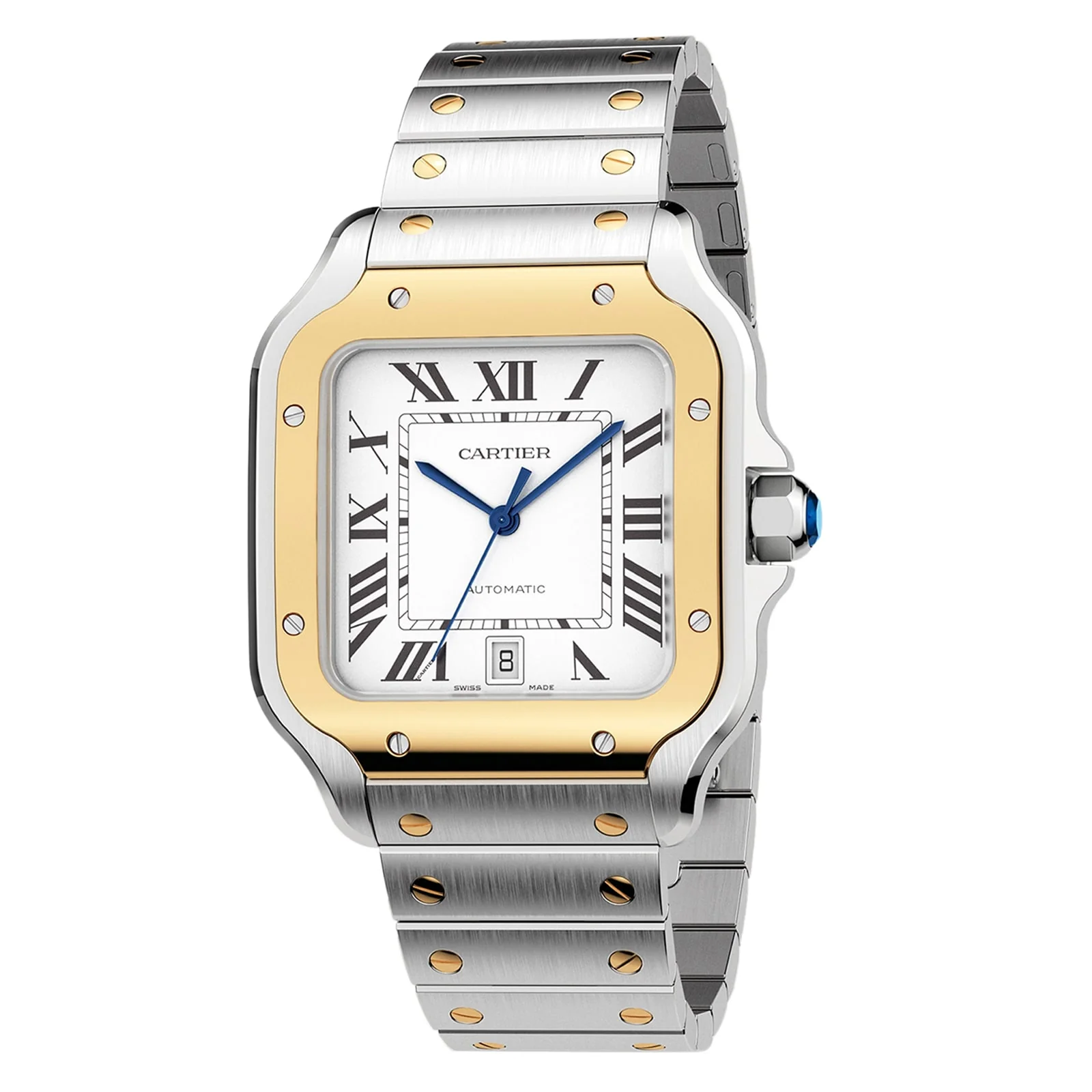 Santos de Cartier Large Model | 40mm, Two-Tone Steel & 18K Yellow Gold, Silver Dial - Image 5
