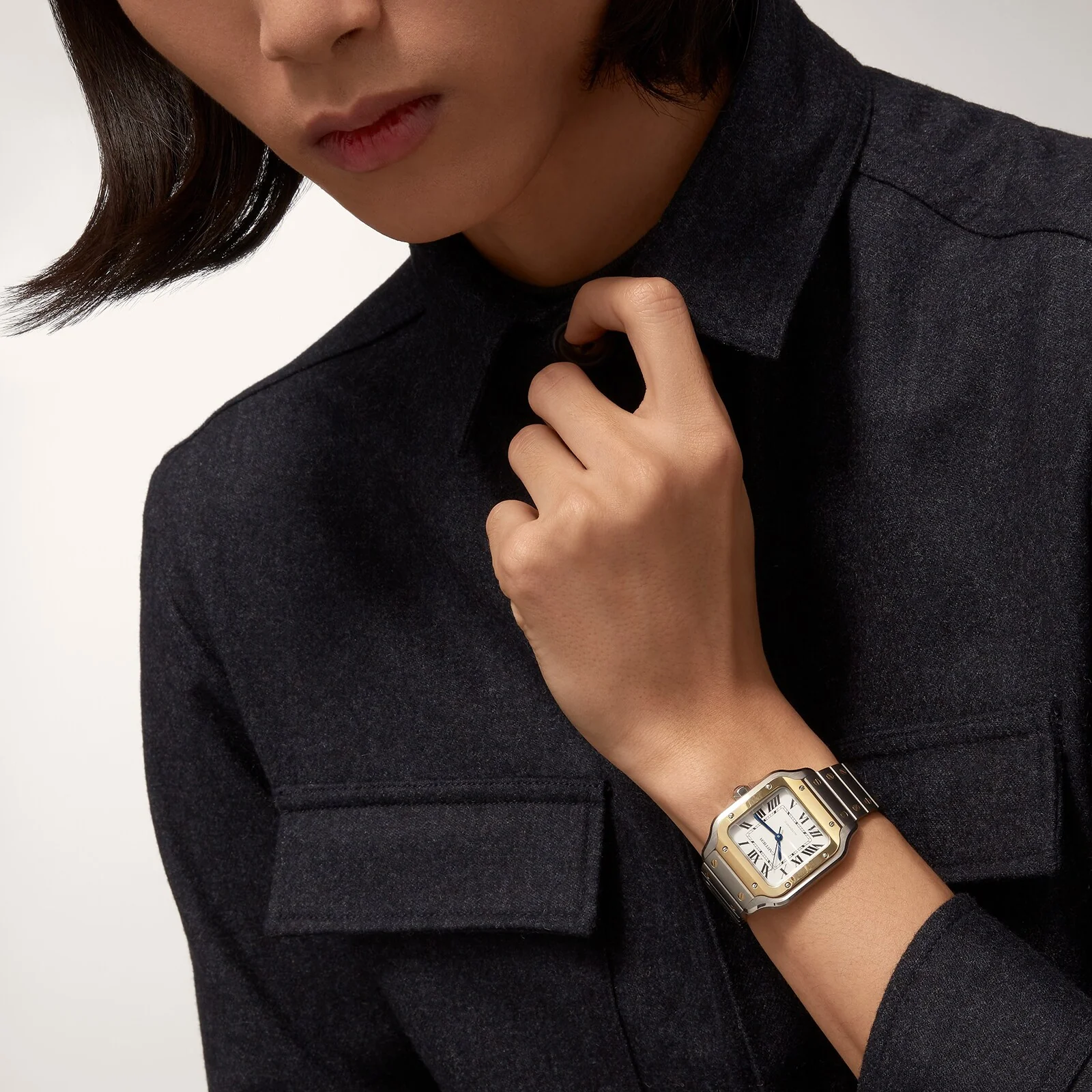 Santos de Cartier | 35mm, Two-Tone Steel & 18K Yellow Gold, Silver Dial - Image 11