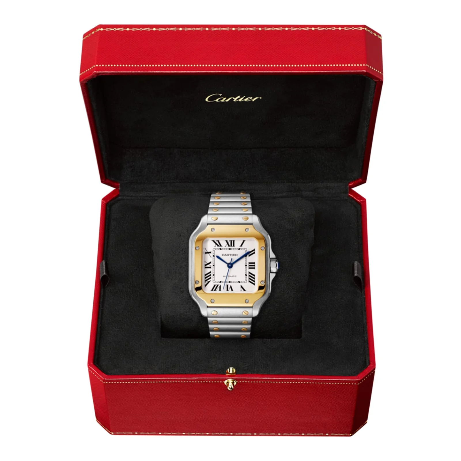 Santos de Cartier | 35mm, Two-Tone Steel & 18K Yellow Gold, Silver Dial - Image 4