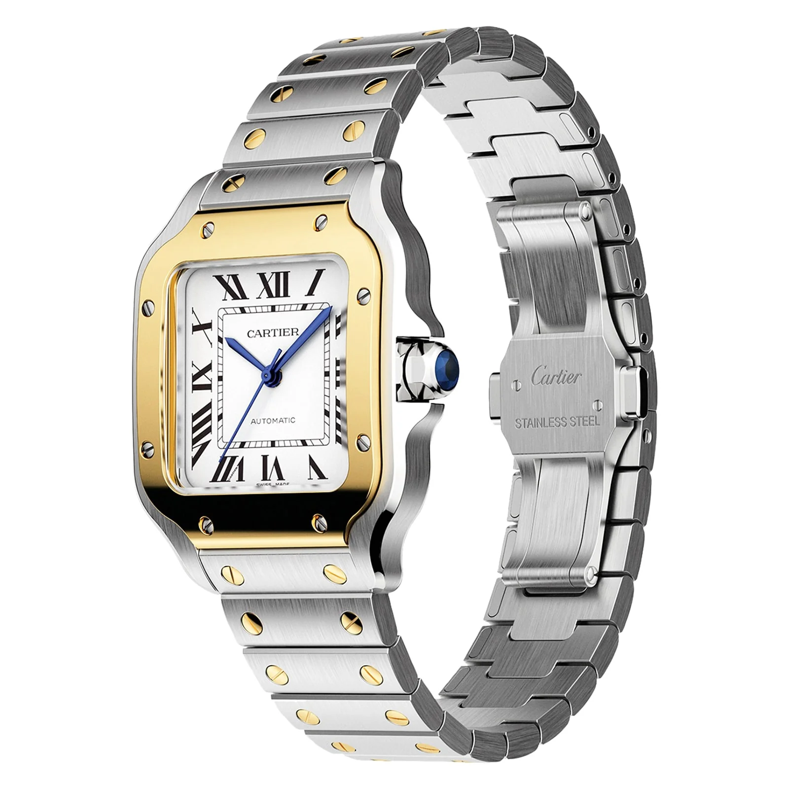 Santos de Cartier | 35mm, Two-Tone Steel & 18K Yellow Gold, Silver Dial - Image 5