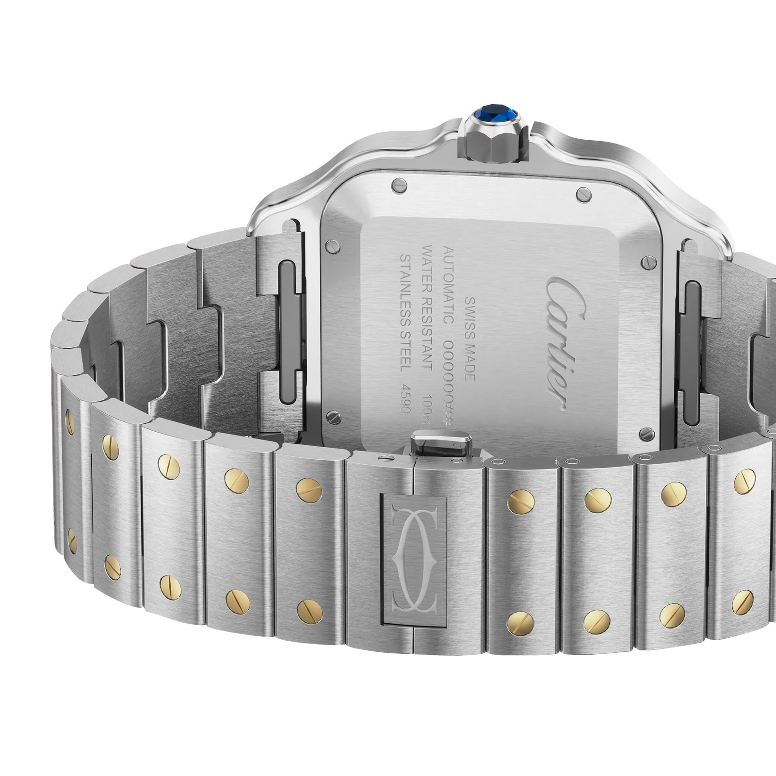 Santos de Cartier Large Model | 40mm, Two-Tone Steel & 18K Yellow Gold, Grey Dial - Image 4