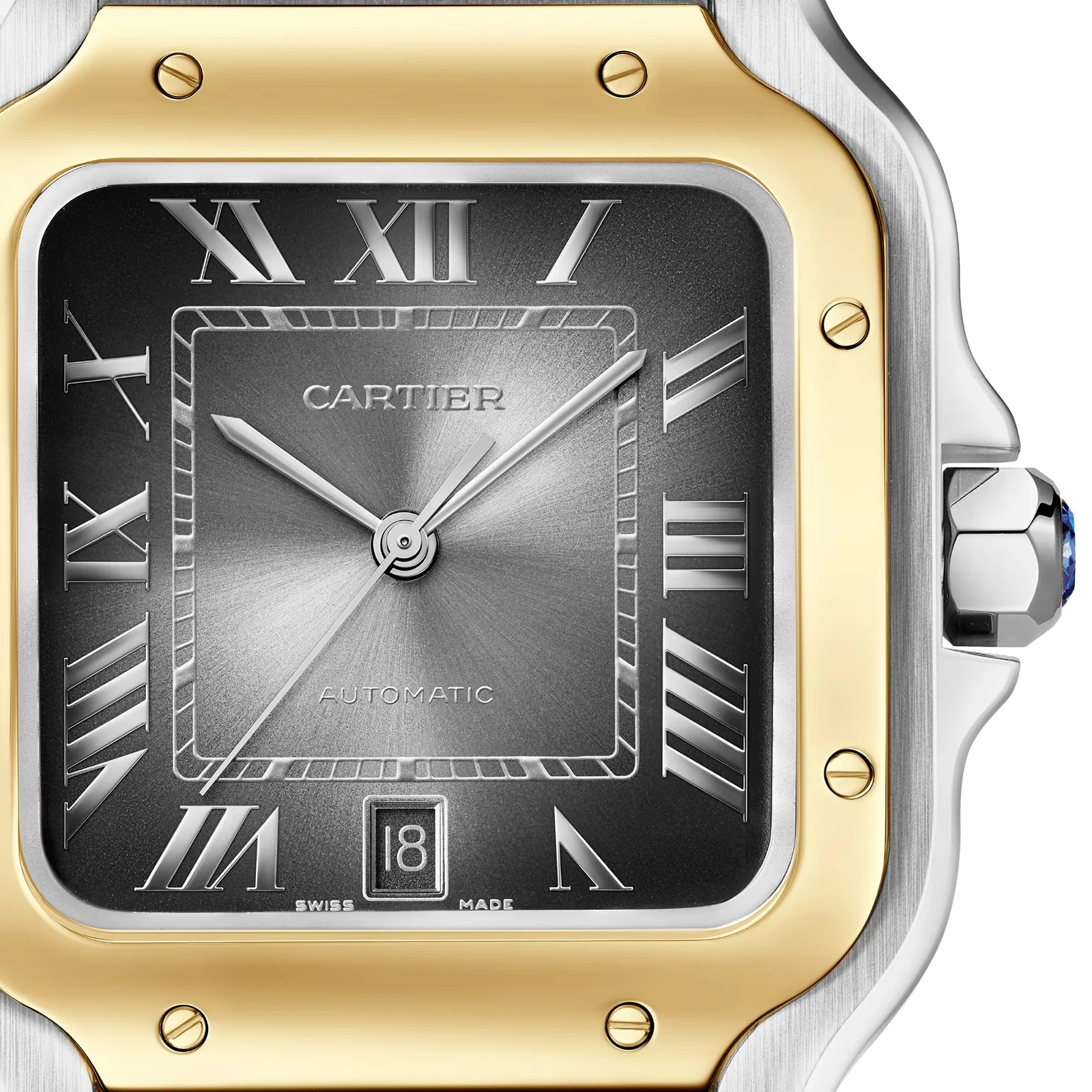 Santos de Cartier Large Model | 40mm, Two-Tone Steel & 18K Yellow Gold, Grey Dial - Image 7