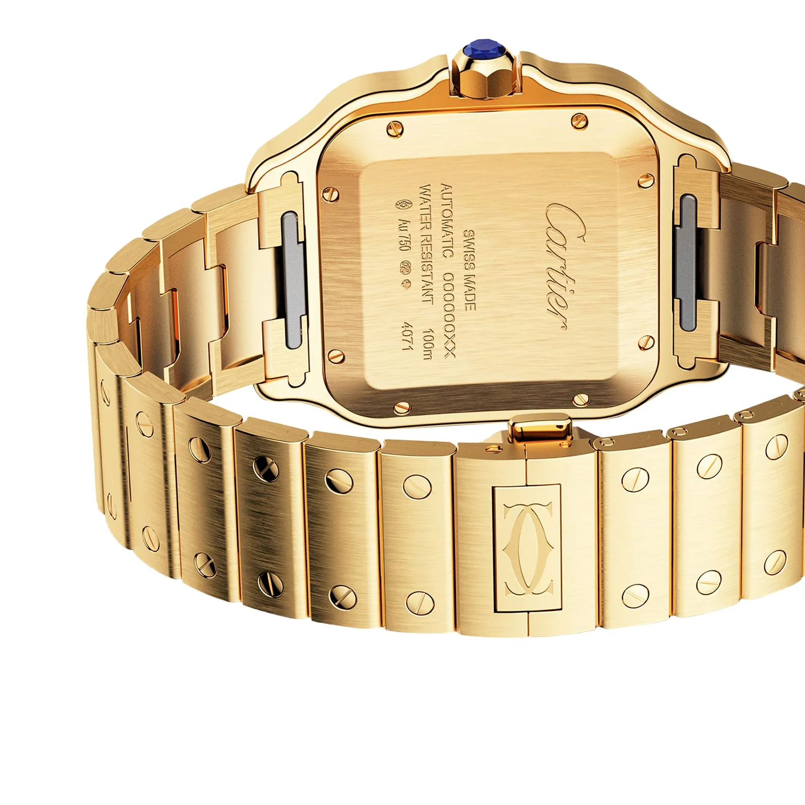 Santos de Cartier Large Model | 40mm, 18K Yellow Gold, White Dial - Image 3