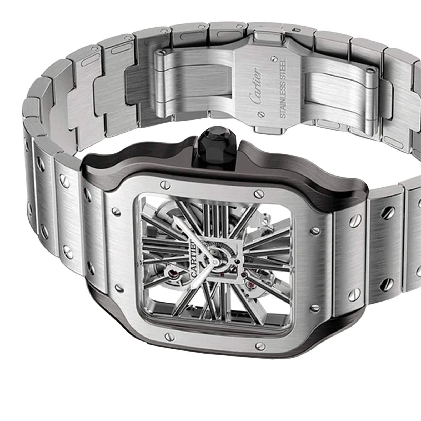 Santos de Cartier Skeleton | 39.7mm, Two-Tone Steel & ADLC, Steel - Image 5