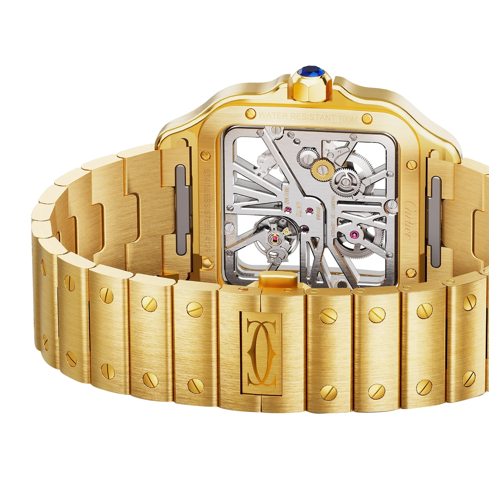 Santos de Cartier Skeleton | 40mm, 18K Yellow Gold, Other Dial - Image 5