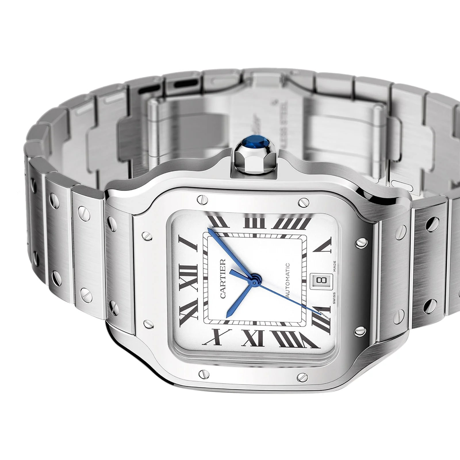 Santos de Cartier Large Model | 40mm, Steel, Silver Dial - Image 7