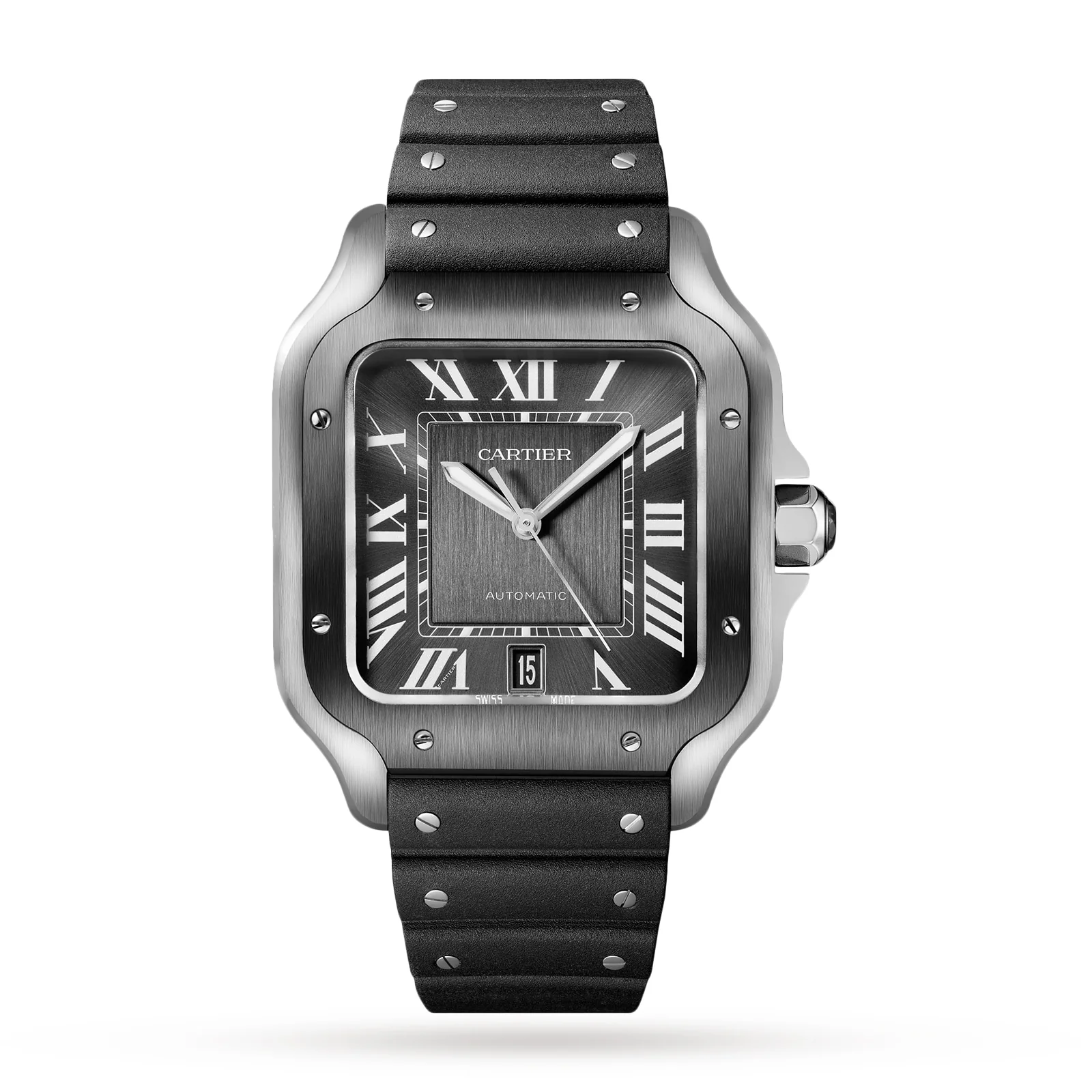 Santos de Cartier Large Model | 40mm, Two-Tone Steel & ADLC, Steel, Grey Dial - Image 2