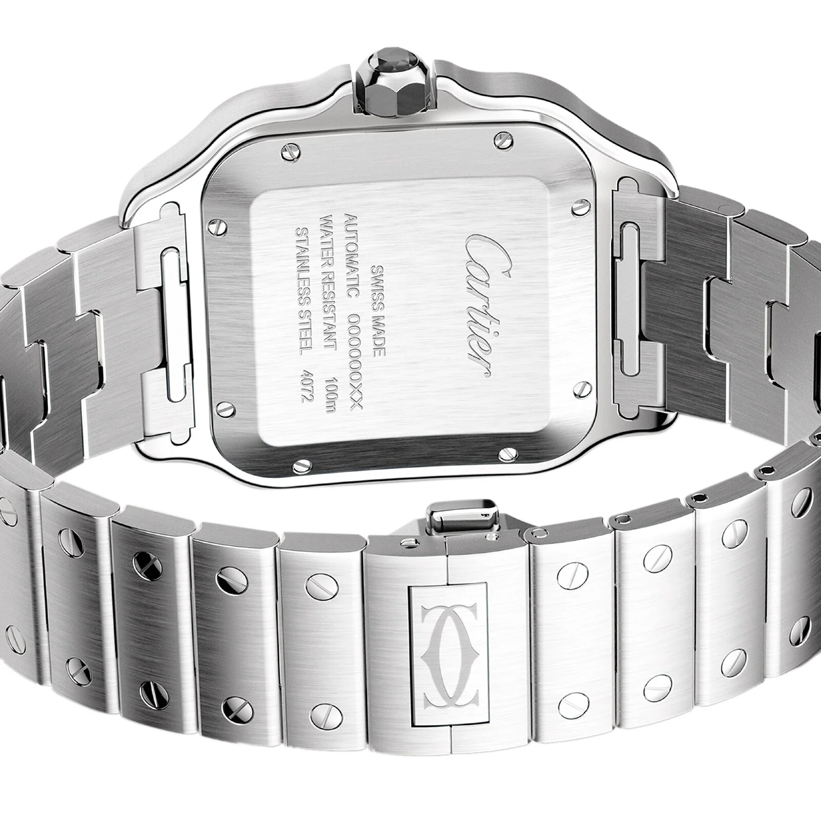Santos de Cartier Large Model | 40mm, Two-Tone Steel & ADLC, Steel, Grey Dial - Image 8