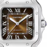 Santos de Cartier Medium Model | 35mm, Steel, Brown Dial - Image 7