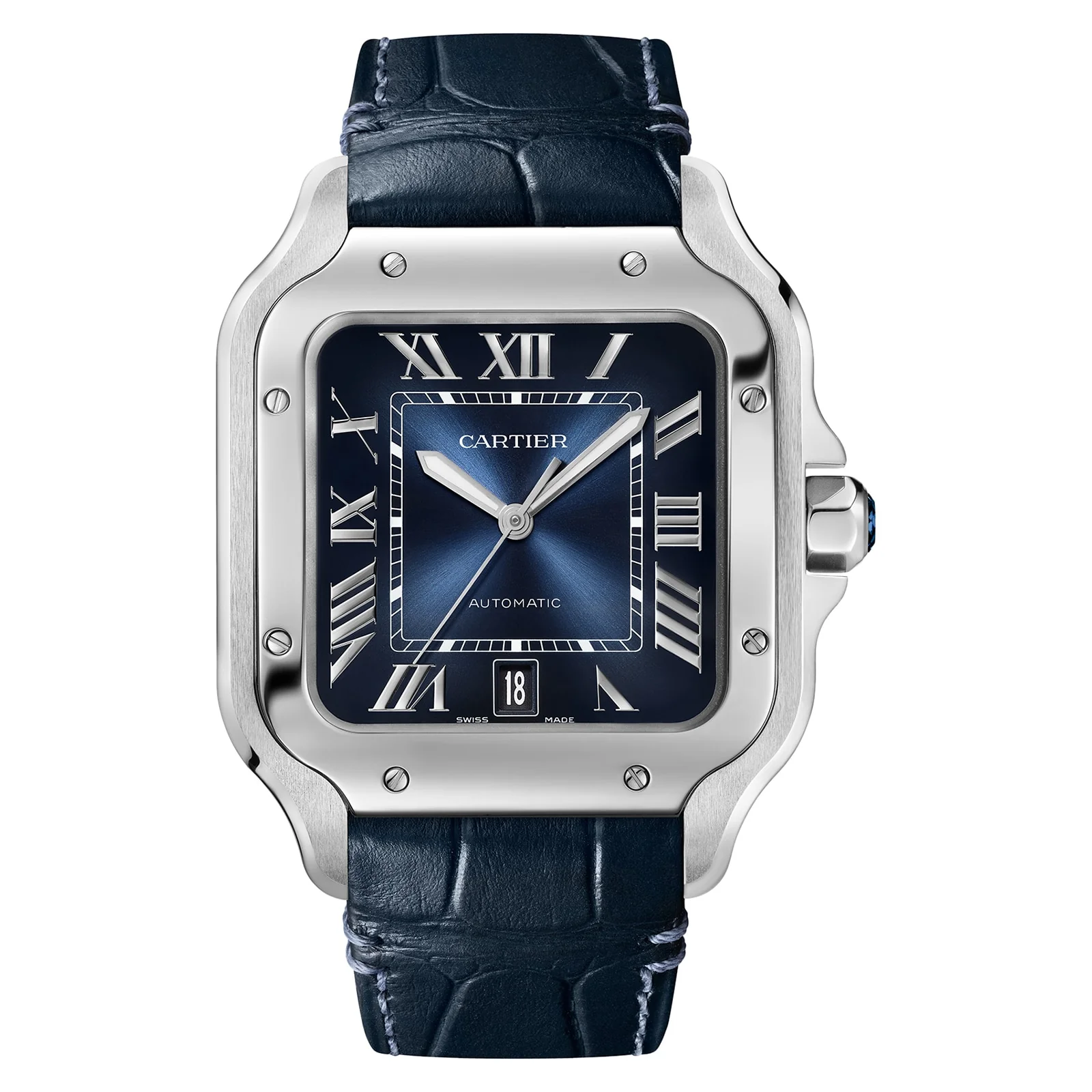Santos de Cartier Large Model | 40mm, Steel, Blue Dial - Image 2
