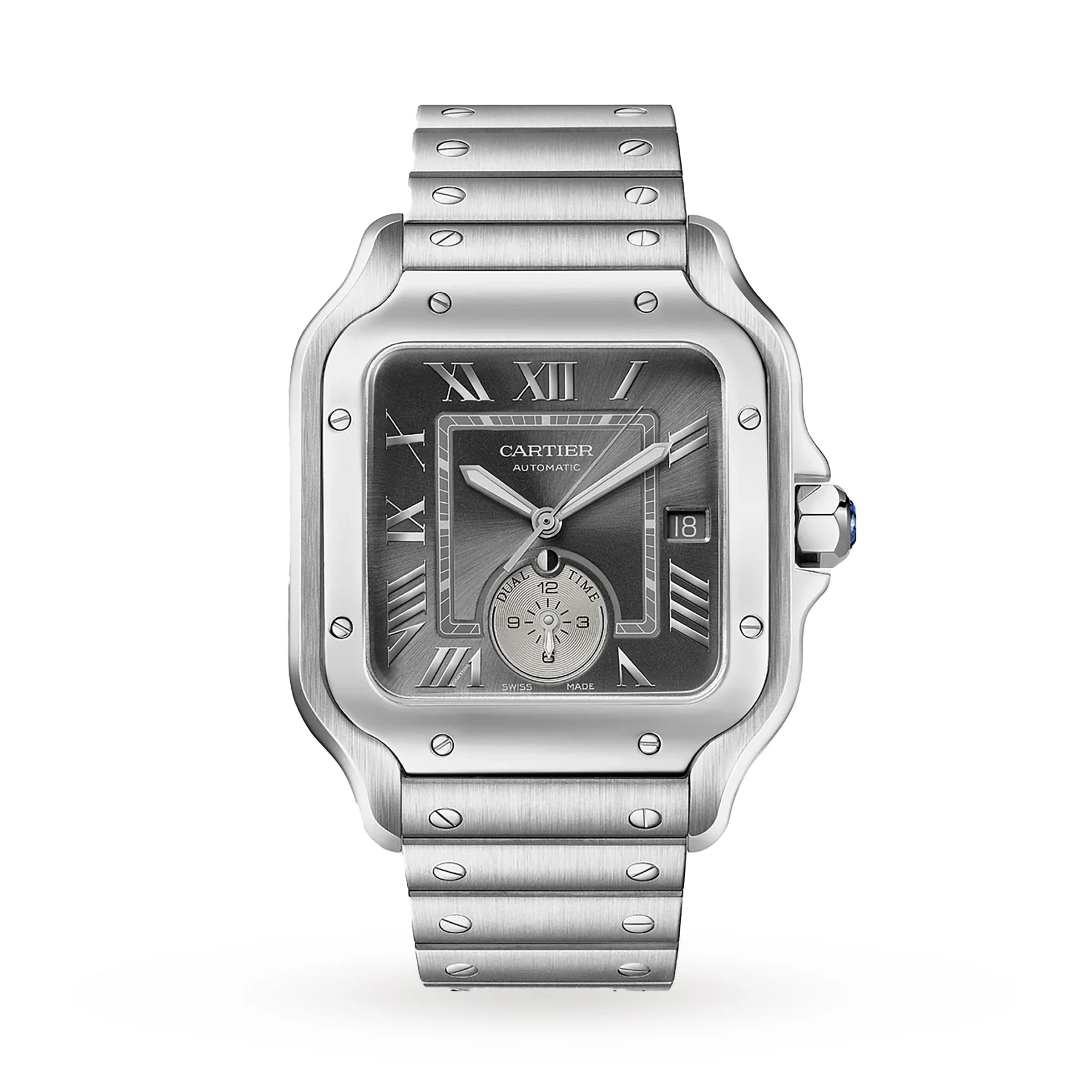 Santos de Cartier Large Model | 40mm, Steel, Grey Dial