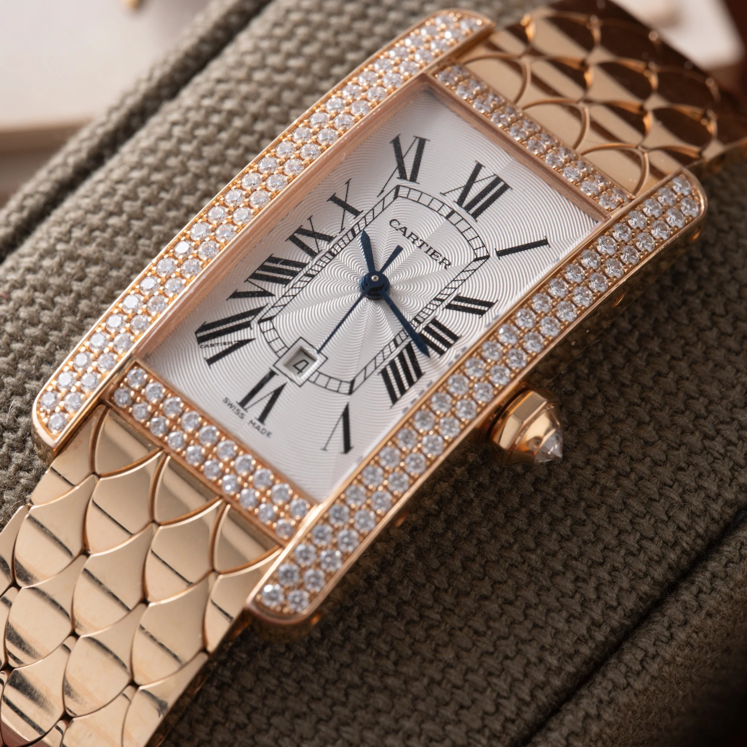 Cartier Tank Americaine Automatic Diamonds - Image 5