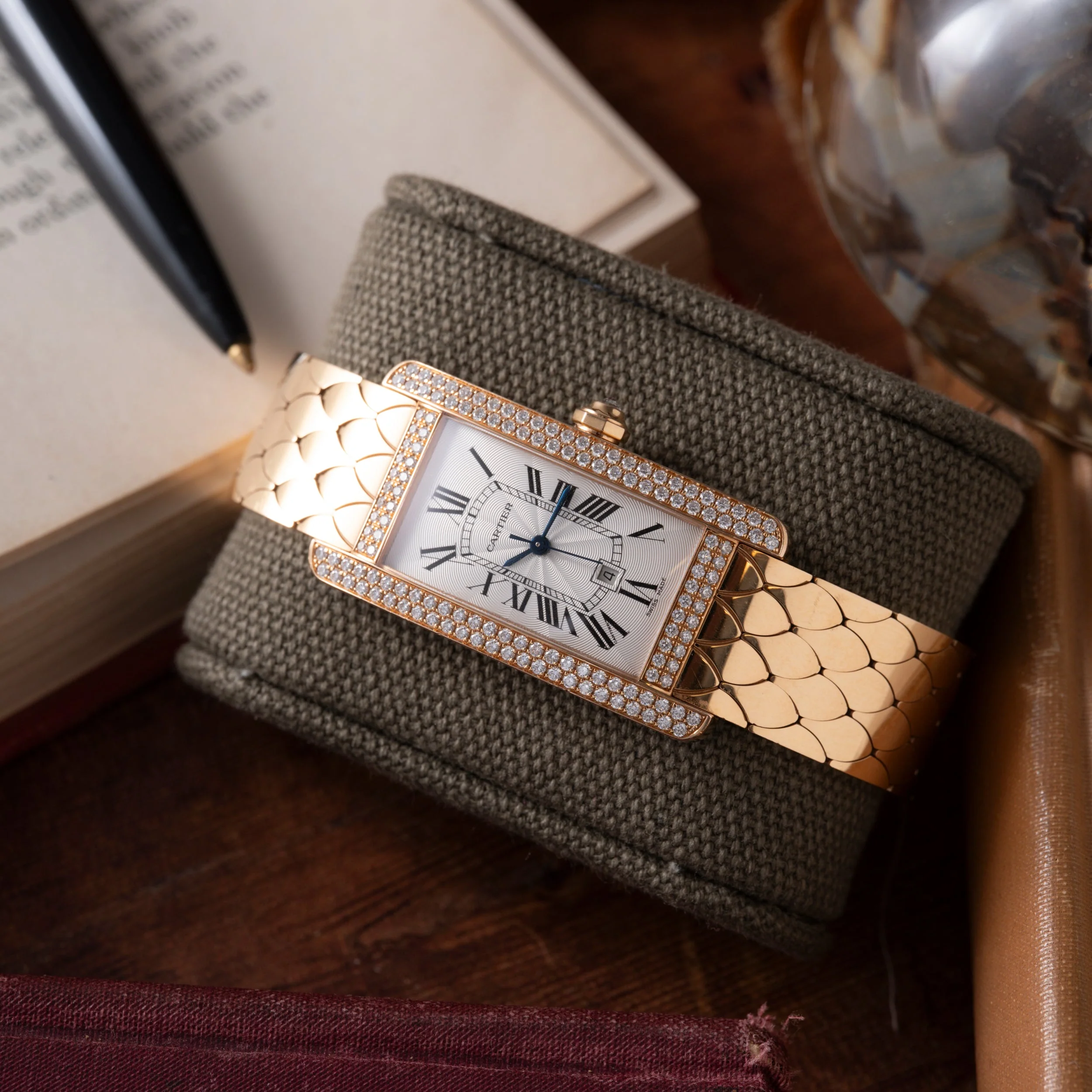 Cartier Tank Americaine Automatic Diamonds - Image 9