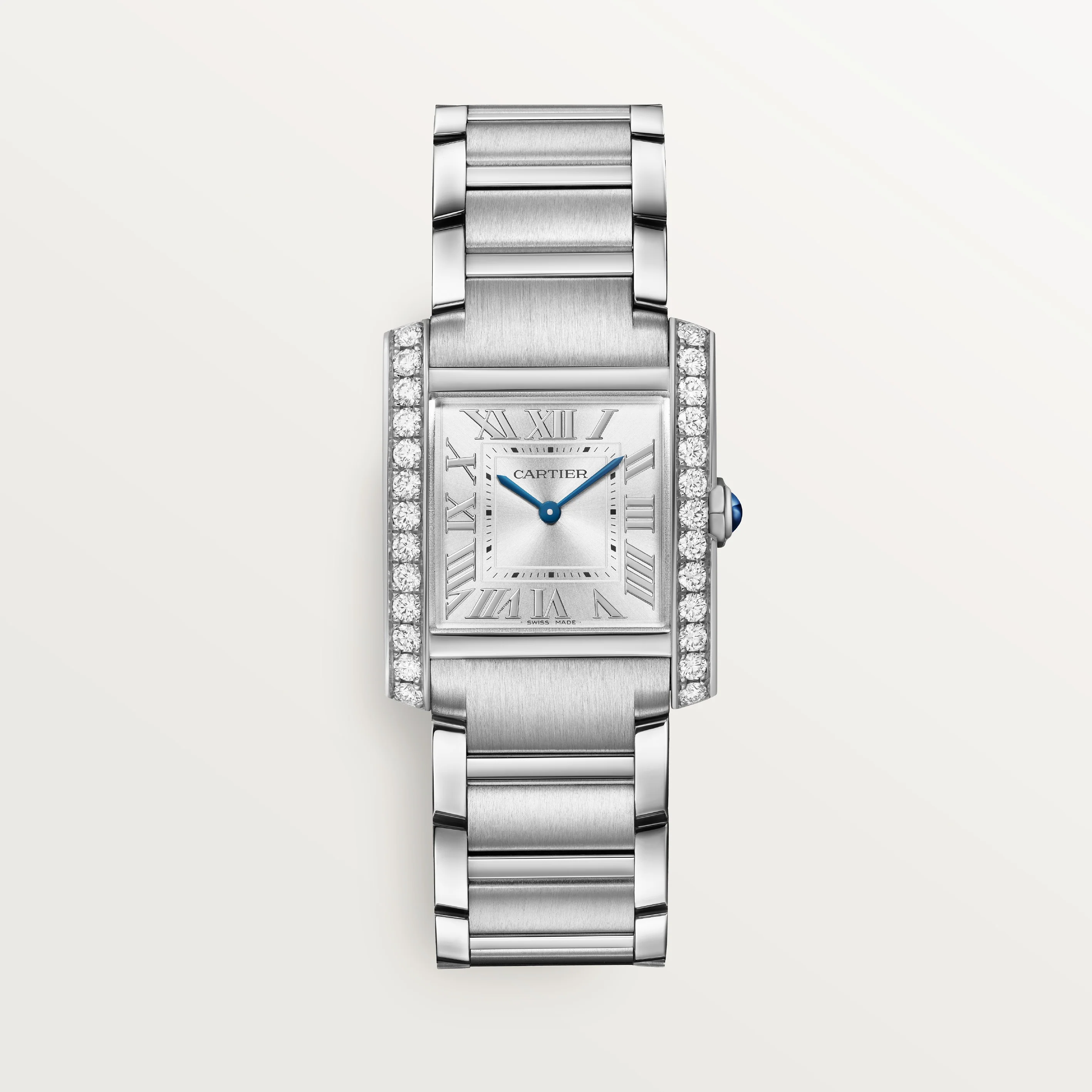 Tank Française Medium Model | 27mm, Steel, Silver Dial, Ref. W4TA0028