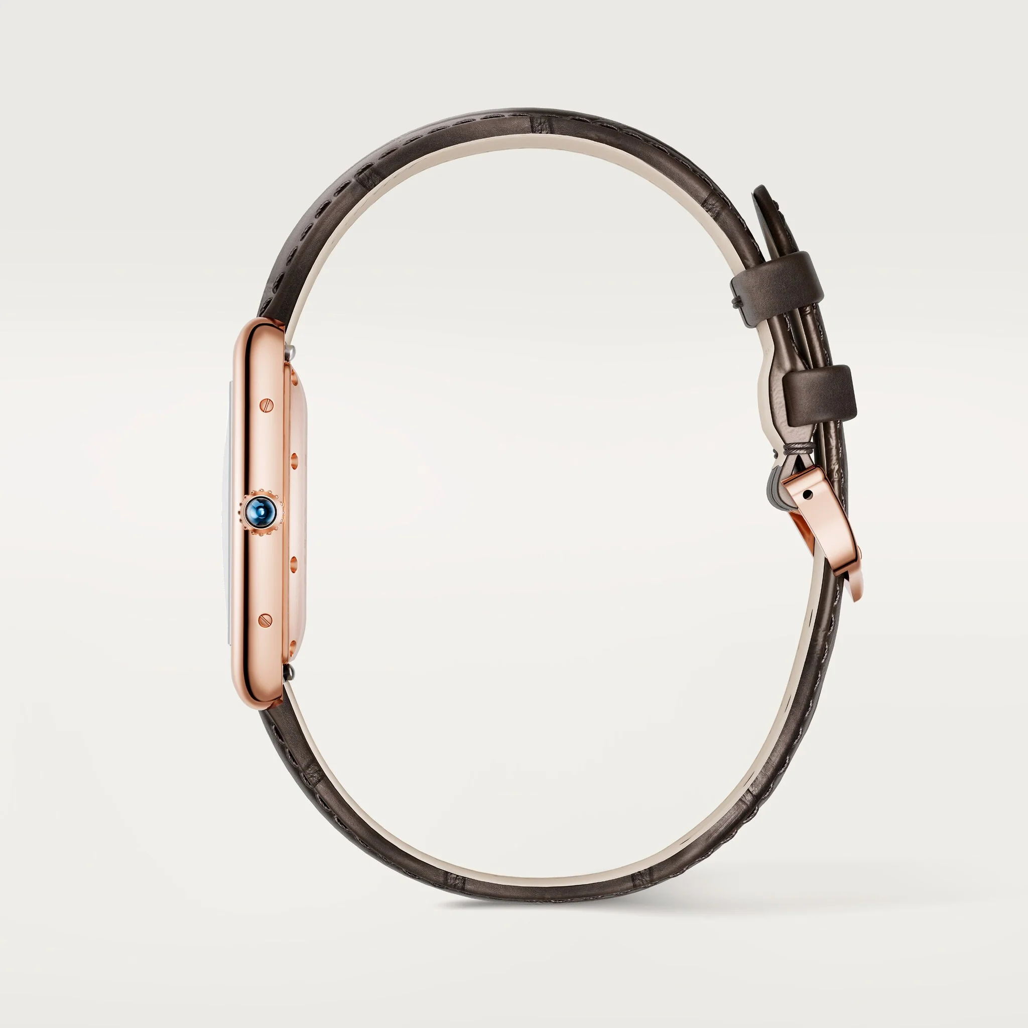 Tank Louis Cartier Large Model | 28mm, 18K Rose Gold, Leather, White Dial - Image 3