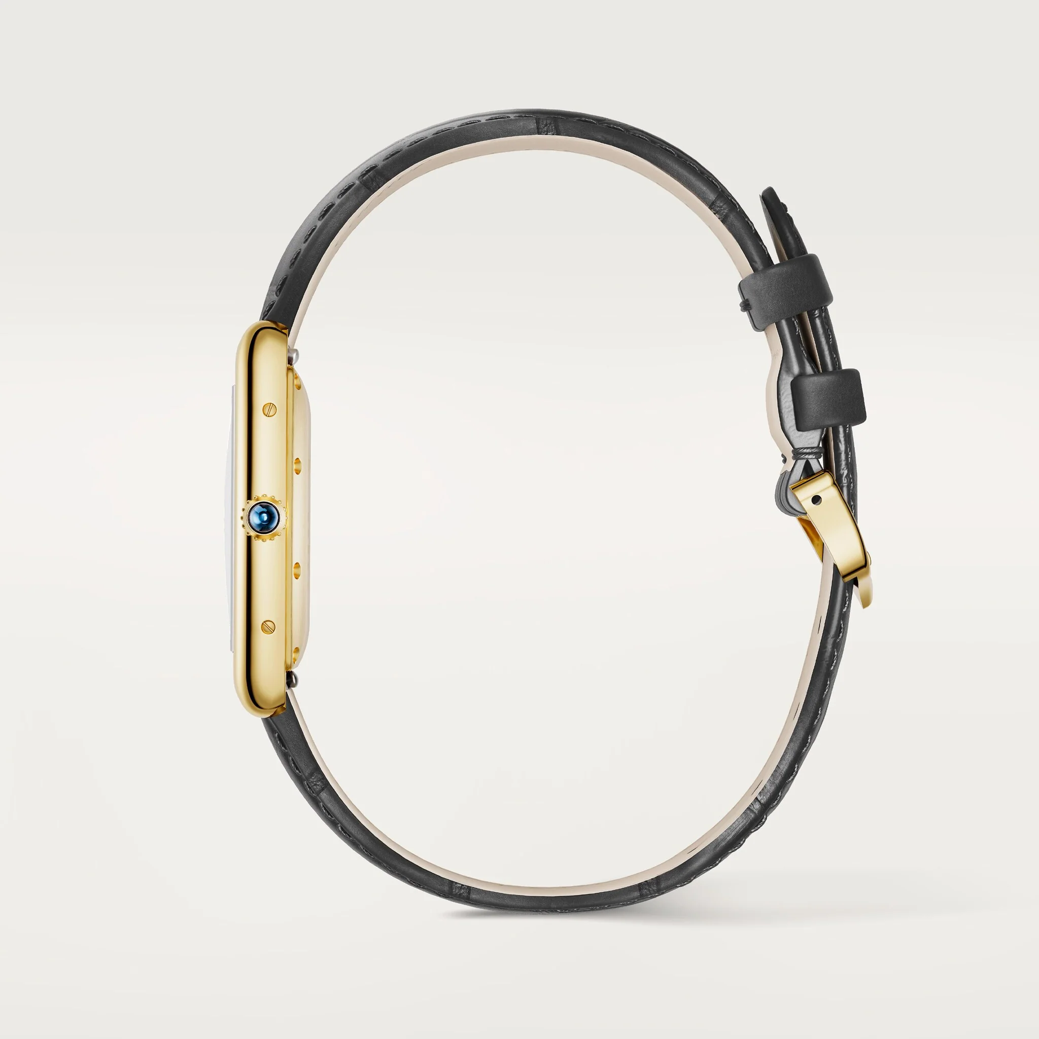 Tank Louis Cartier Large Model | 28mm, 18K Yellow Gold, Alligator Leather, White Dial - Image 3