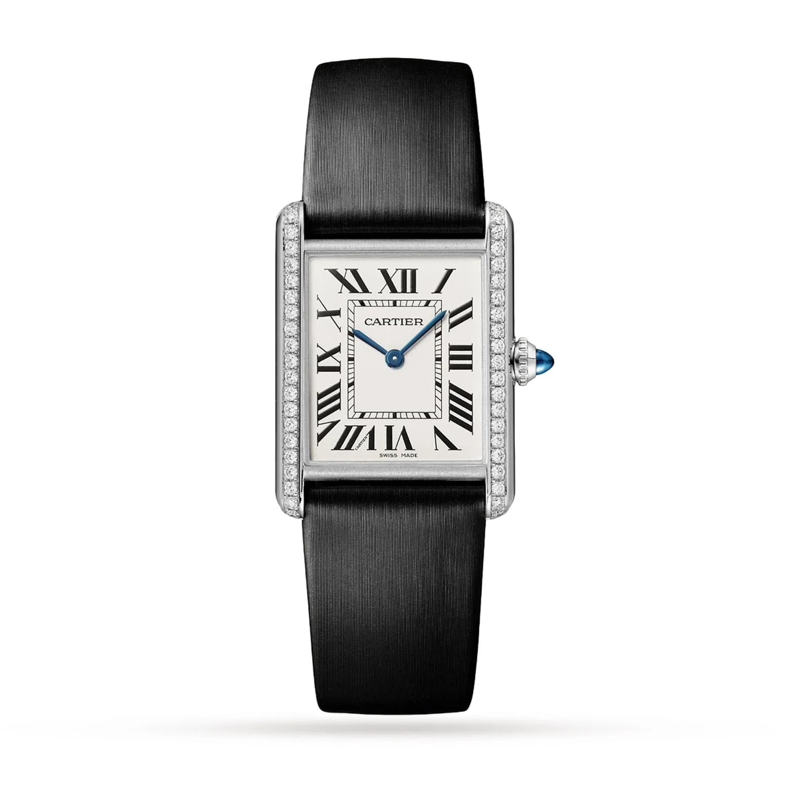Tank Must de Cartier Large Model | 25.5mm, Steel, Leather, White Dial, Ref. W4TA0030