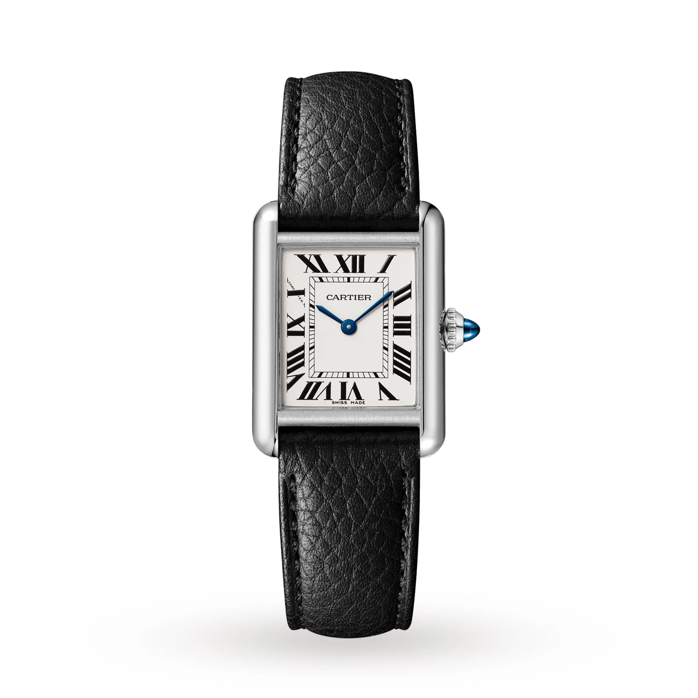 Tank Must de Cartier Small Model | 22mm, Steel, Leather, White Dial, Ref. WSTA0135