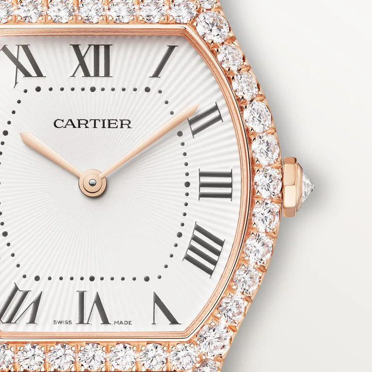 Tortue Small Model | 27mm, 18K Rose Gold, Leather, White Dial - Image 2