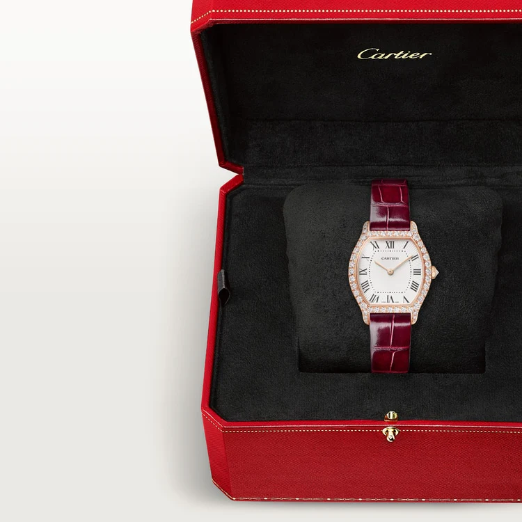 Tortue Small Model | 27mm, 18K Rose Gold, Leather, White Dial - Image 5