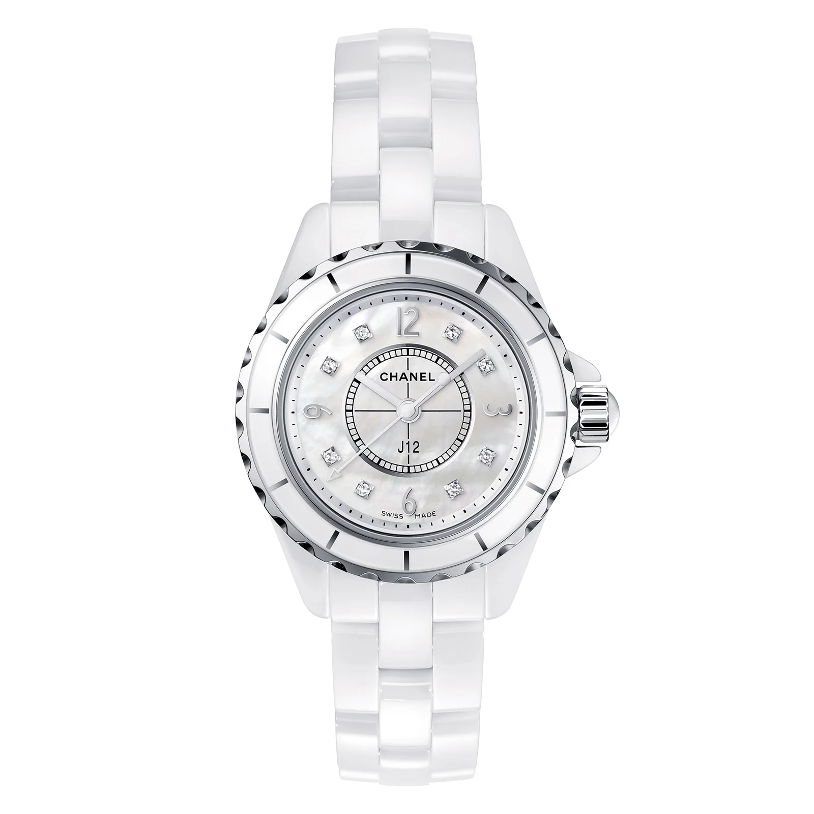 J12 | 29mm, Ceramic, Diamond White Mother of Pearl Dial